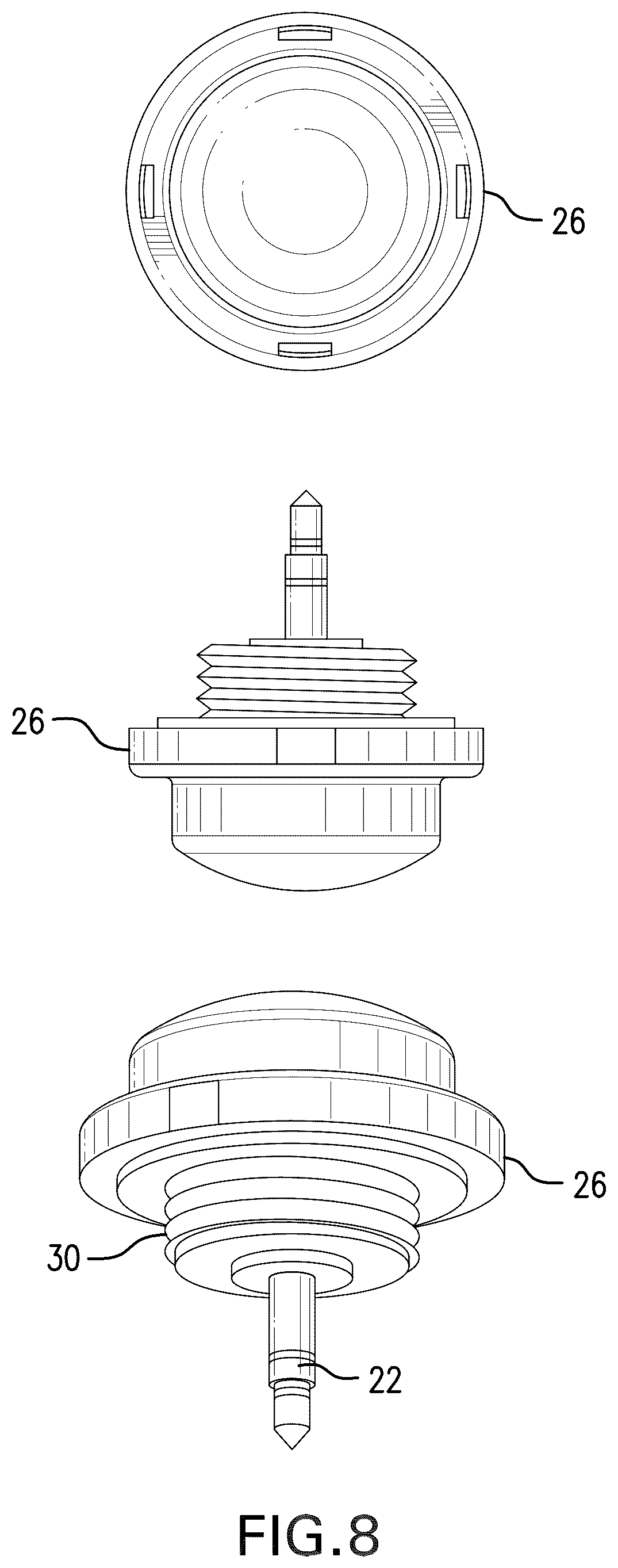 Patent US12338984 Figure 7 – Solid-state lighting fixtures with socket connections for accessories and accessories for use therewith