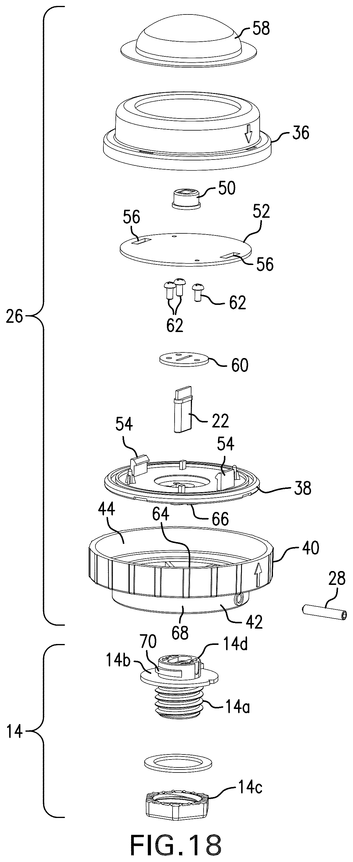 Patent US12338984 Figure 17 – Solid-state lighting fixtures with socket connections for accessories and accessories for use therewith