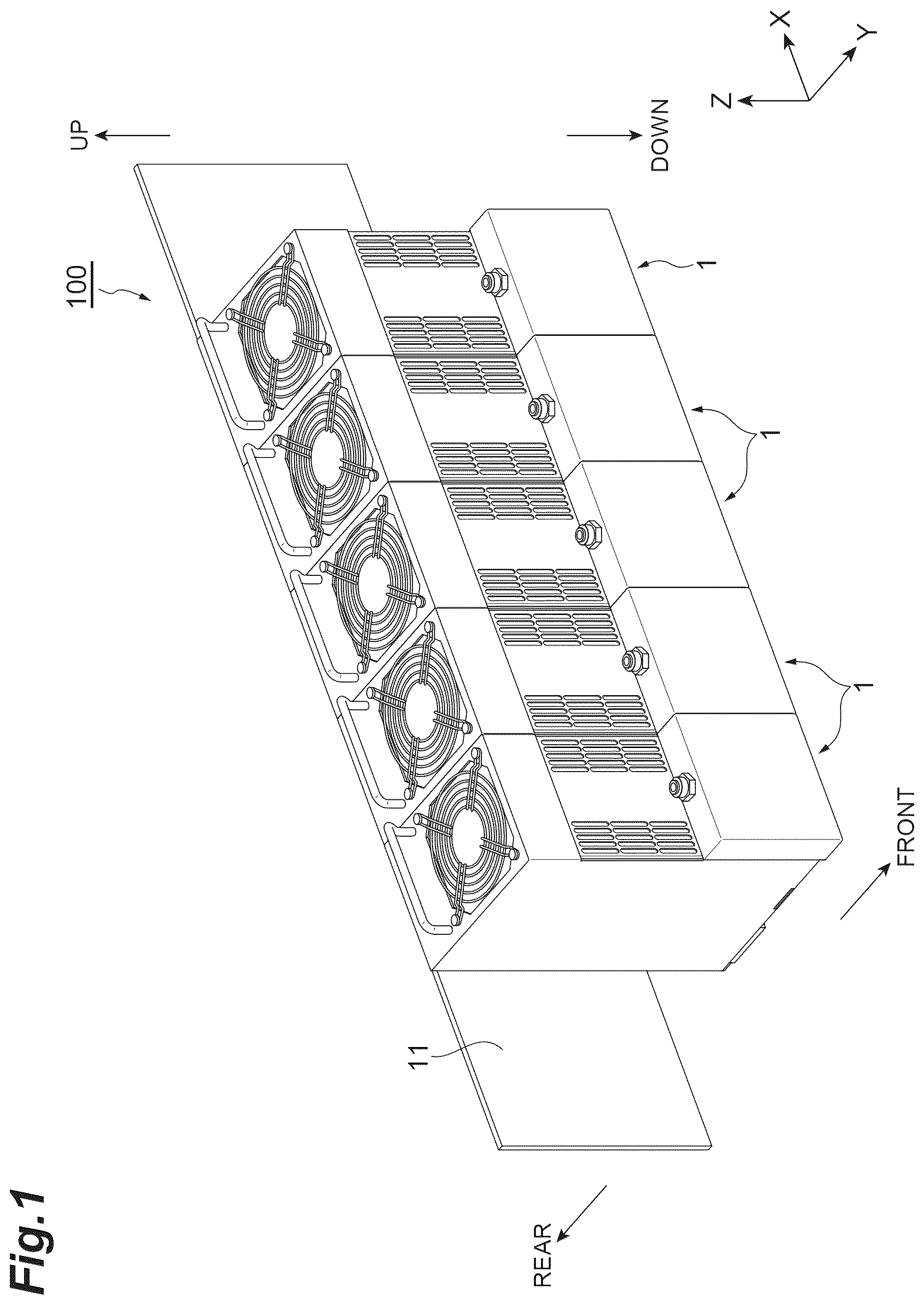 Patent US12338987 Figure 1 – Heatsink, active energy irradiation device, and active energy irradiation system