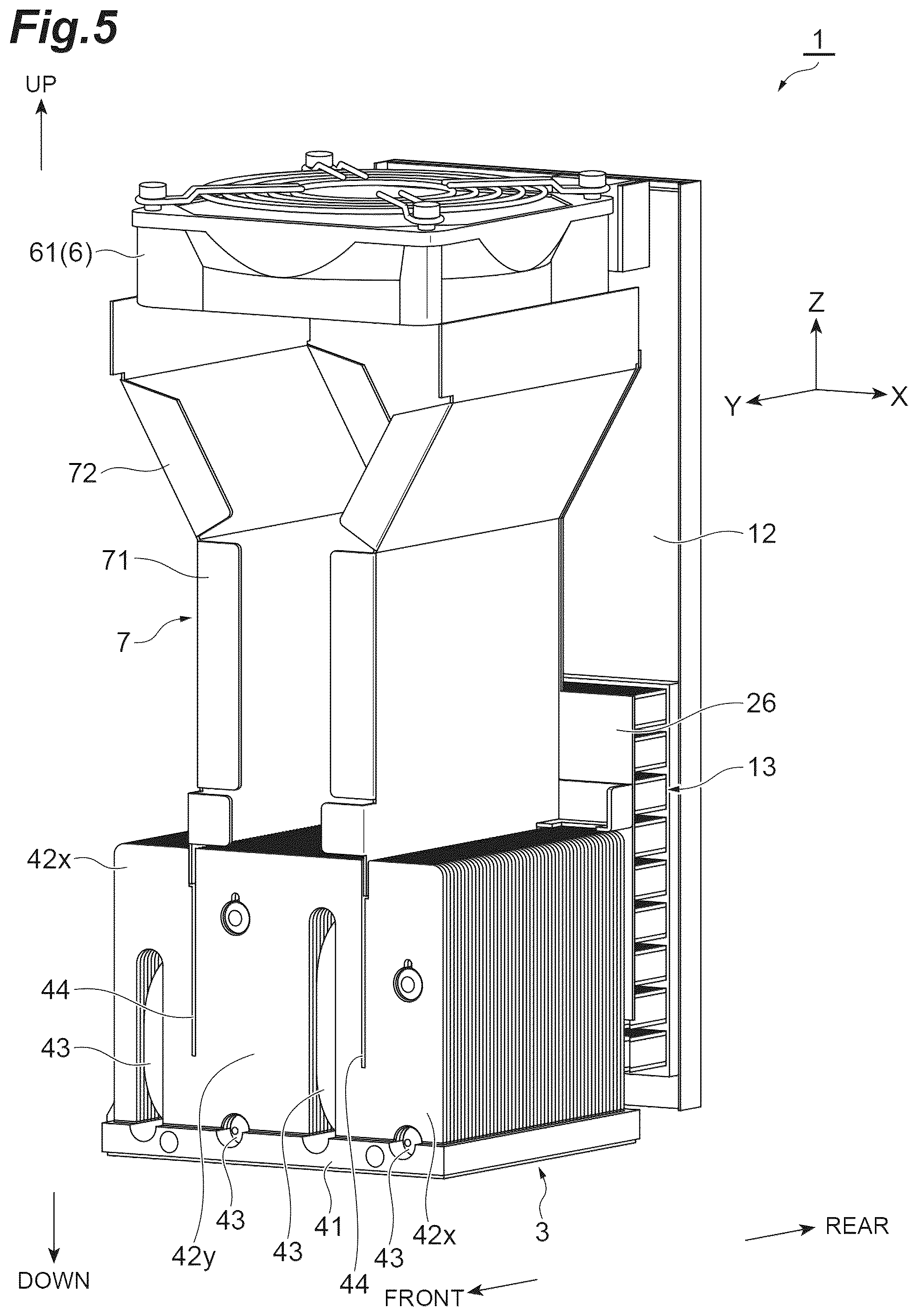 Patent US12338987 Figure 5 – Heatsink, active energy irradiation device, and active energy irradiation system