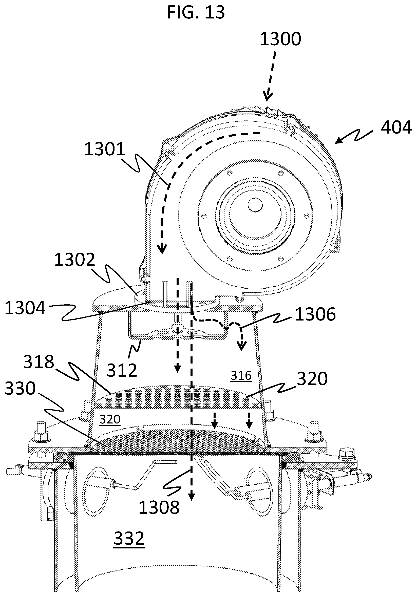 Patent US12338993 Figure 19 – Compact flat plate premix fuel combustion system, and fluid heating system and packaged burner system including the same