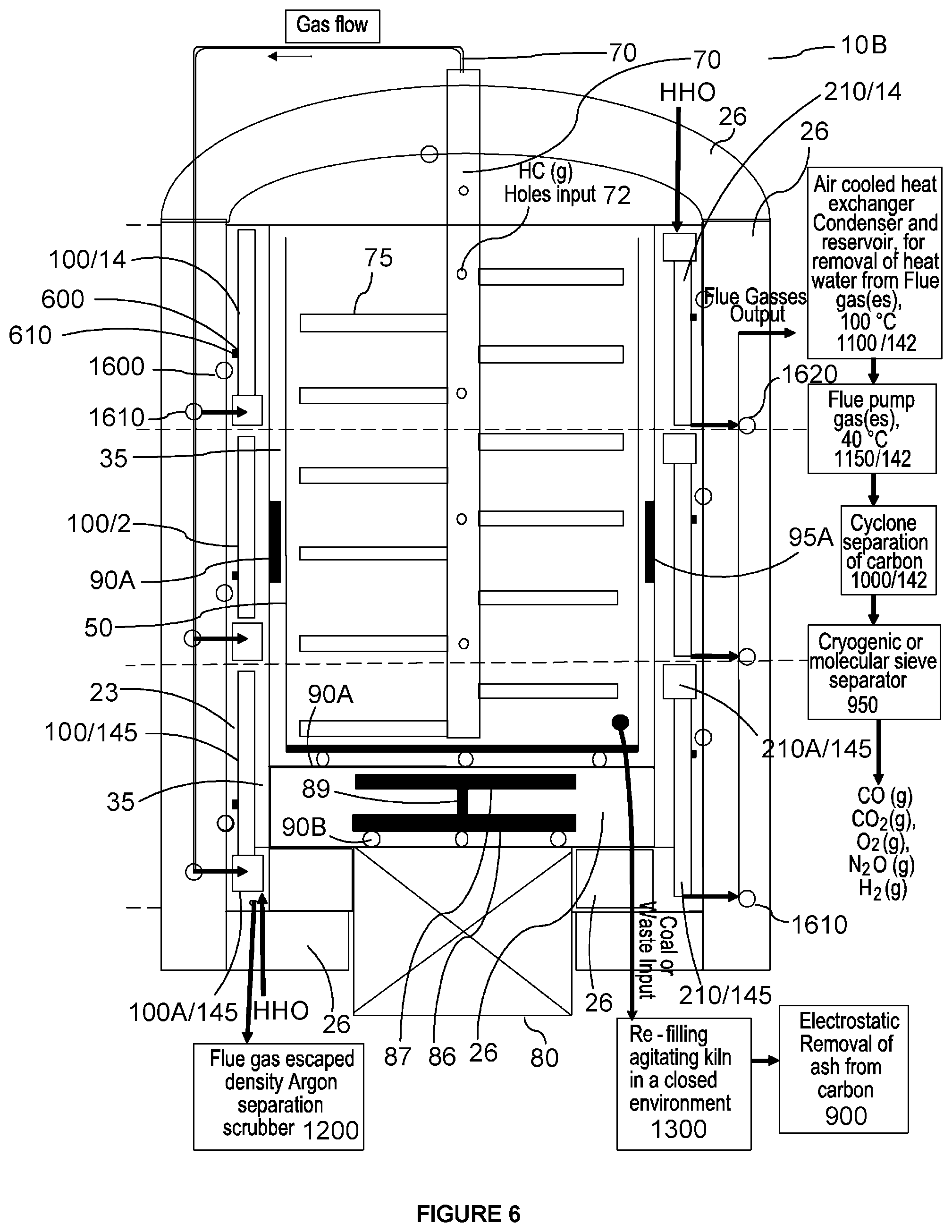 Patent US12338994 Figure 11 – Apparatus, system and method for pyrolysing and combusting a material