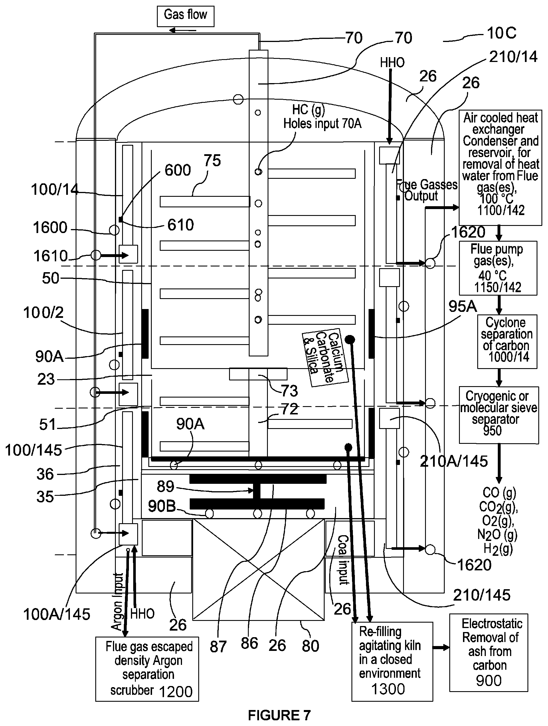 Patent US12338994 Figure 12 – Apparatus, system and method for pyrolysing and combusting a material