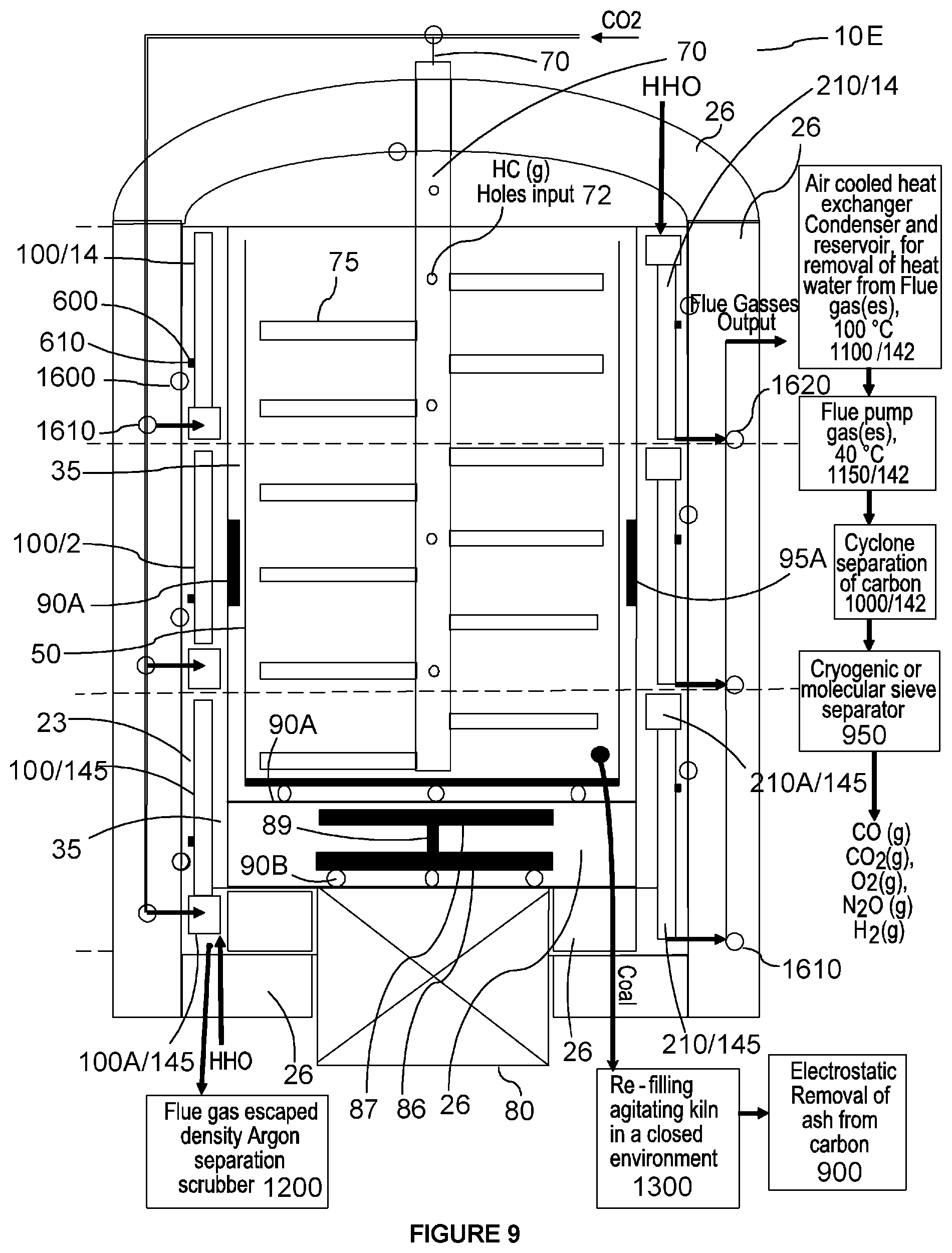 Patent US12338994 Figure 14 – Apparatus, system and method for pyrolysing and combusting a material