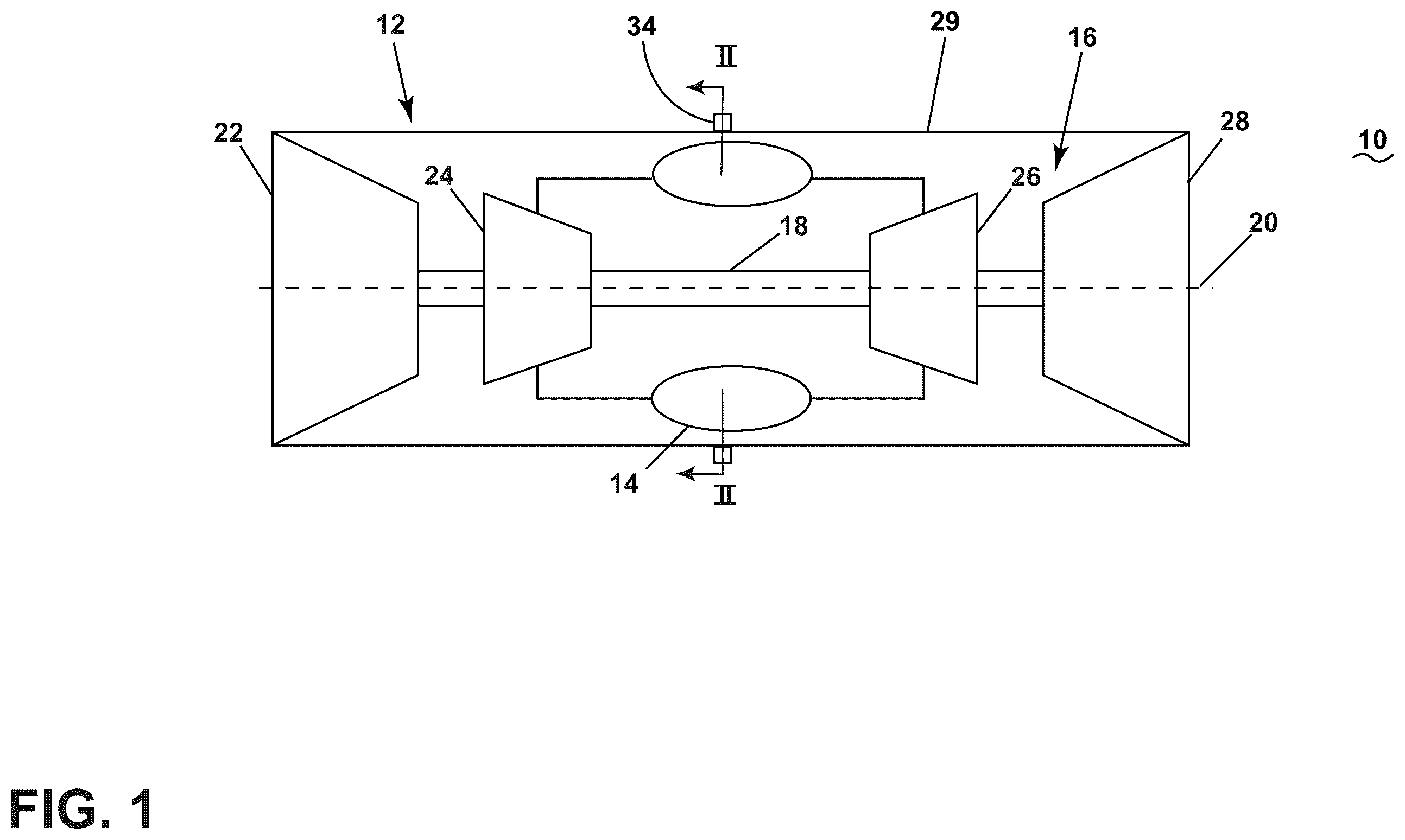 Patent US12339003 Figure 1 – Gas turbine engine and fuel nozzle therefor