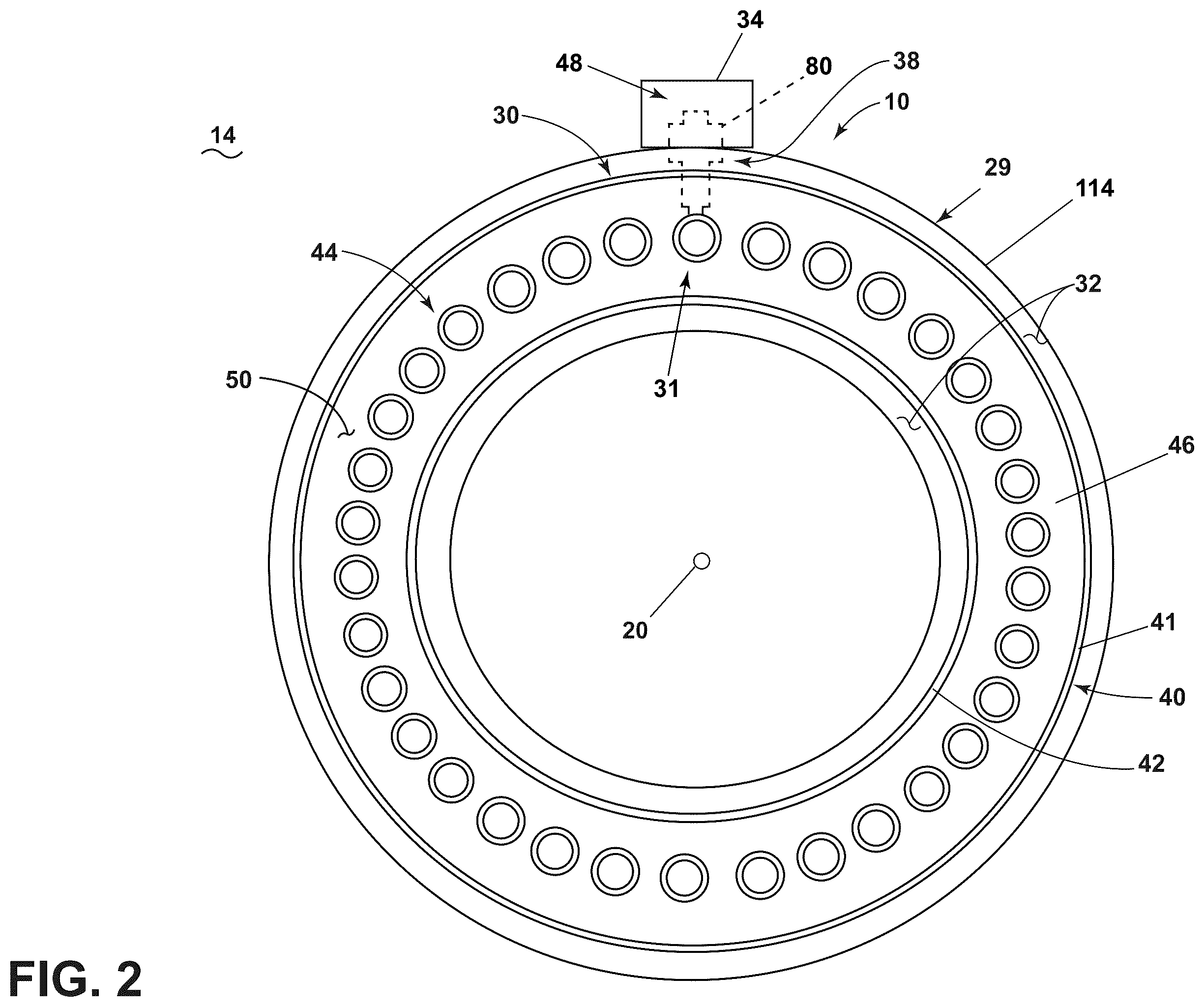 Patent US12339003 Figure 2 – Gas turbine engine and fuel nozzle therefor