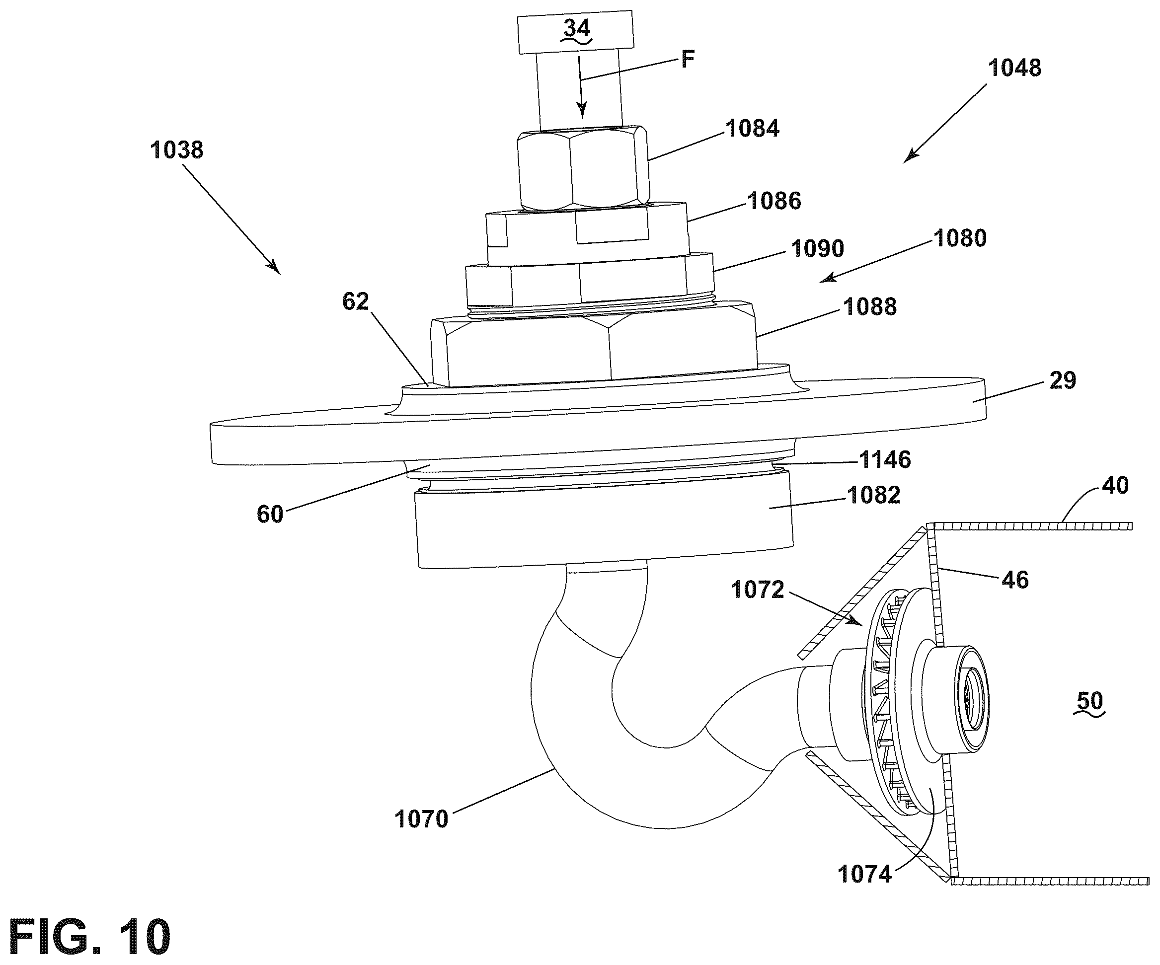Patent US12339003 Figure 10 – Gas turbine engine and fuel nozzle therefor