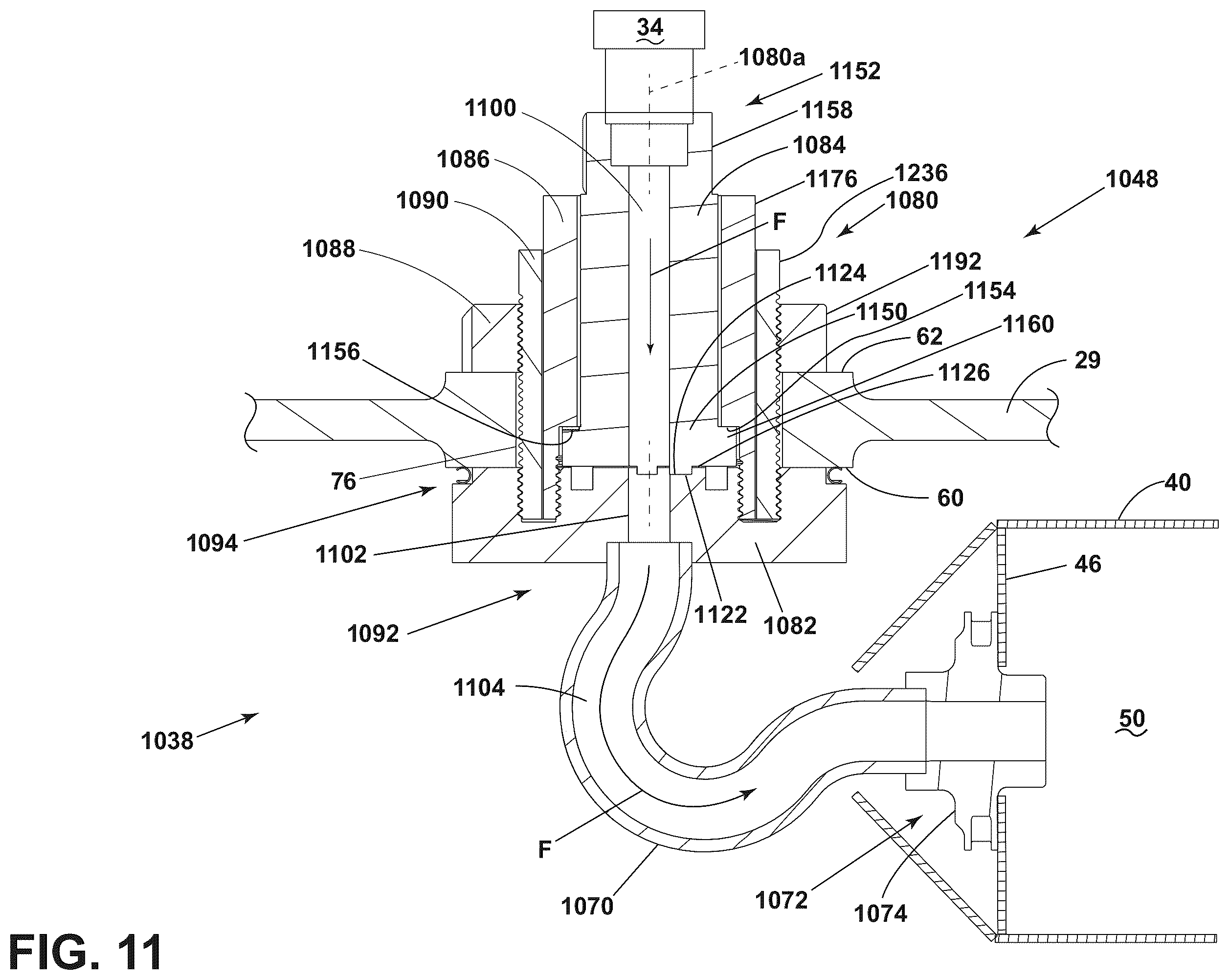 Patent US12339003 Figure 11 – Gas turbine engine and fuel nozzle therefor
