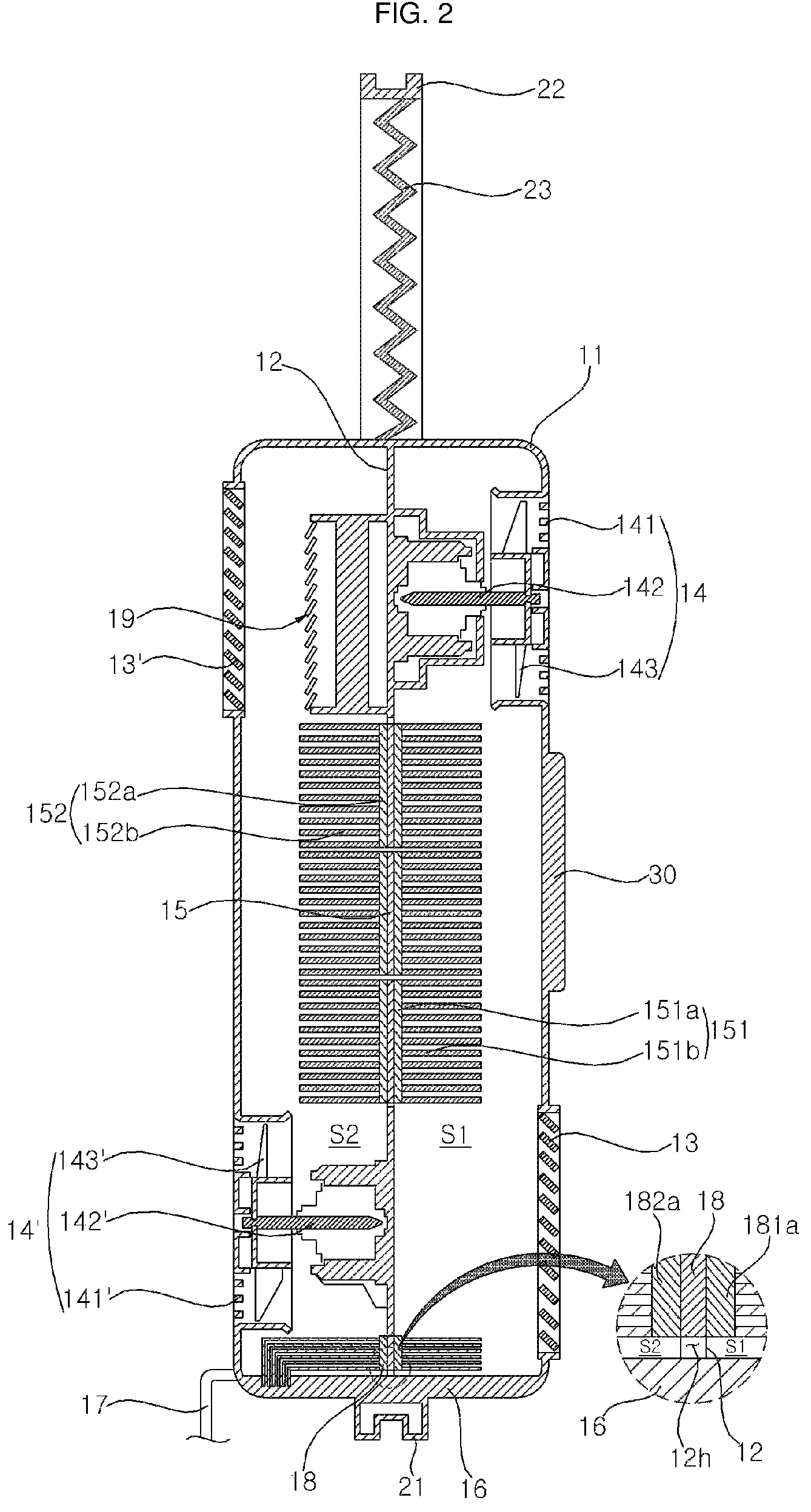 Patent US12339017 Figure 2 – Air-conditioning device