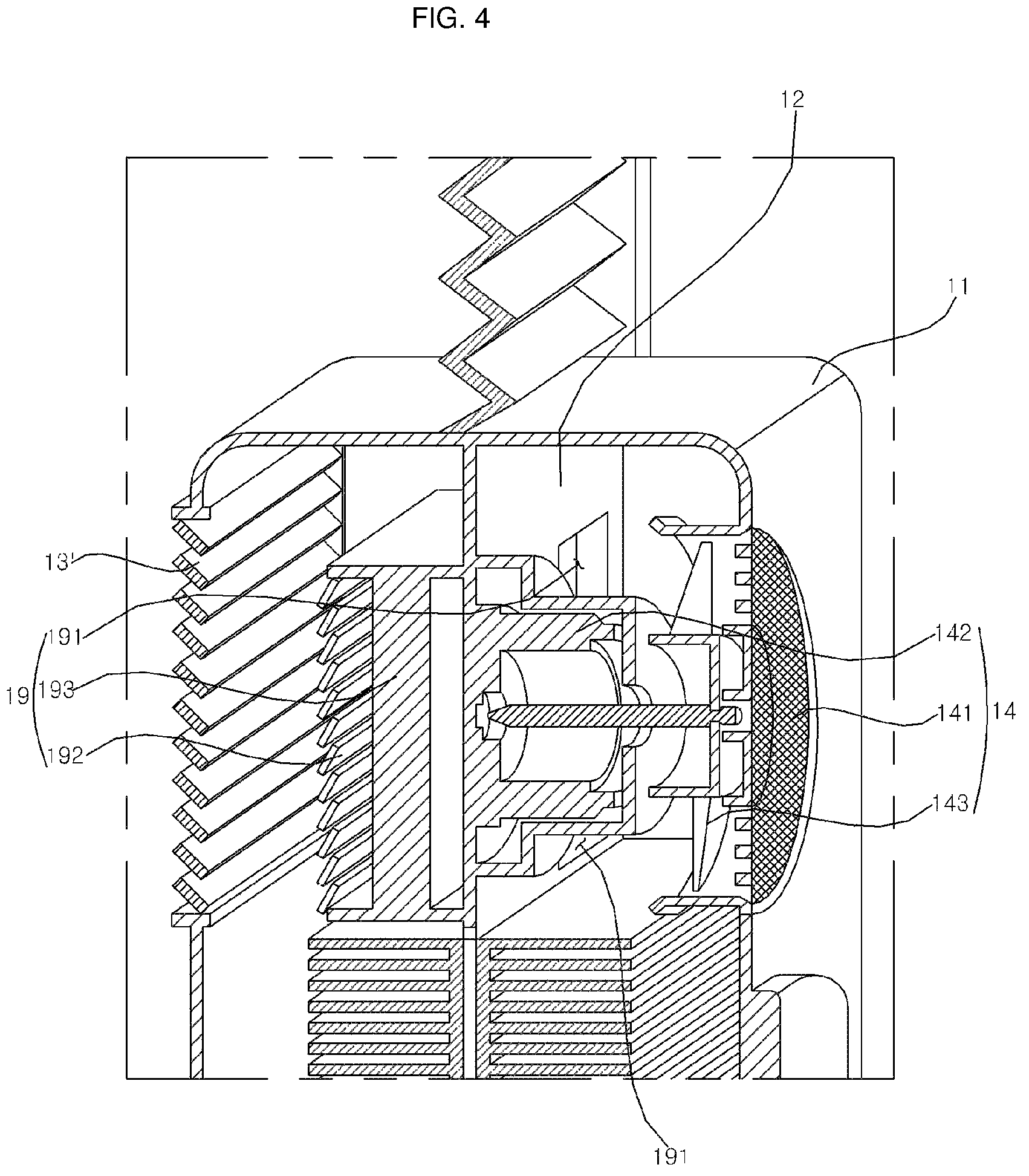 Patent US12339017 Figure 4 – Air-conditioning device
