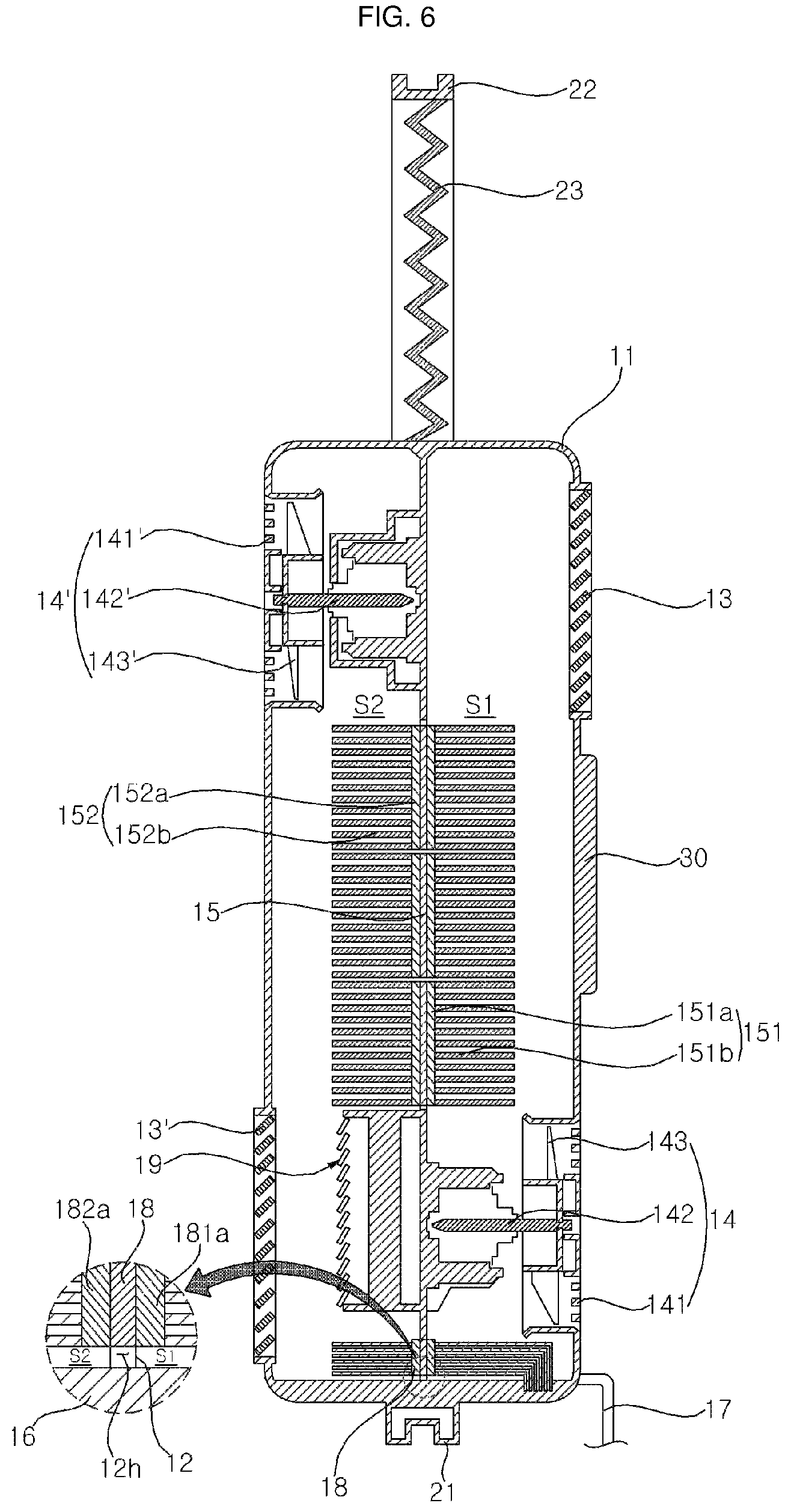 Patent US12339017 Figure 6 – Air-conditioning device