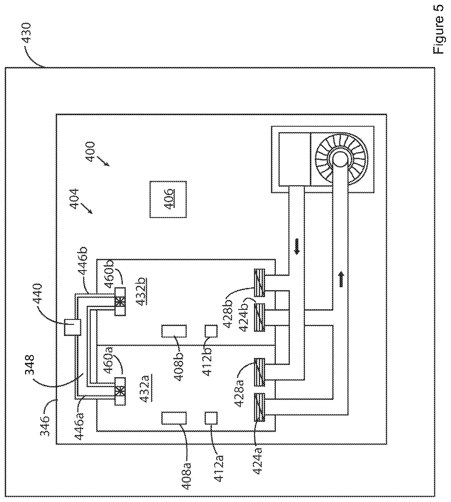 Patent US12339028 Figure 7 – Heat transfer system and environmental control system with heat transfer system