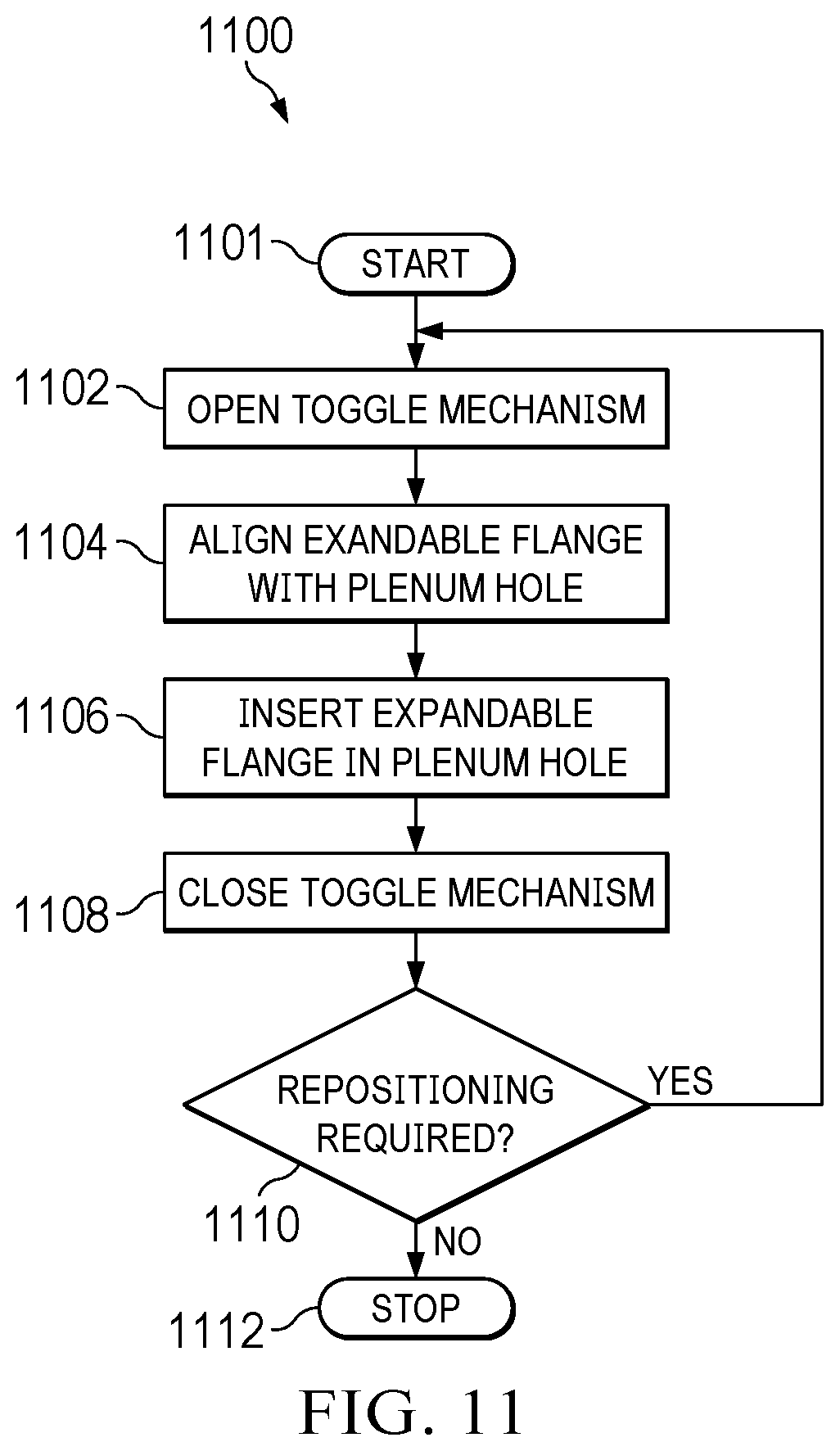 Patent US12339029 Figure 10 – Expandable plenum flange and method of use