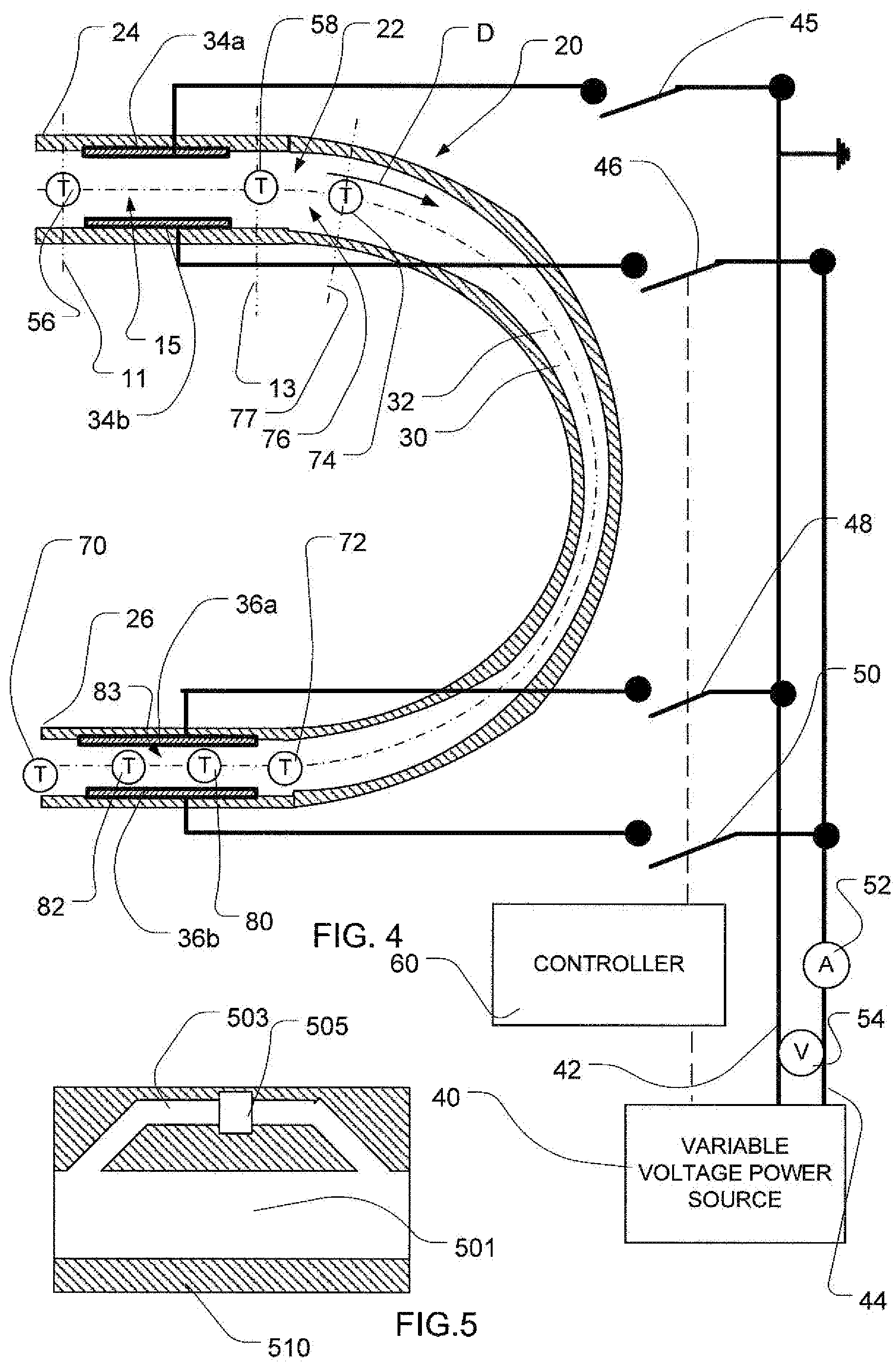 Patent US12339038 Figure 2 – Ohmic heater with flow rate measurement