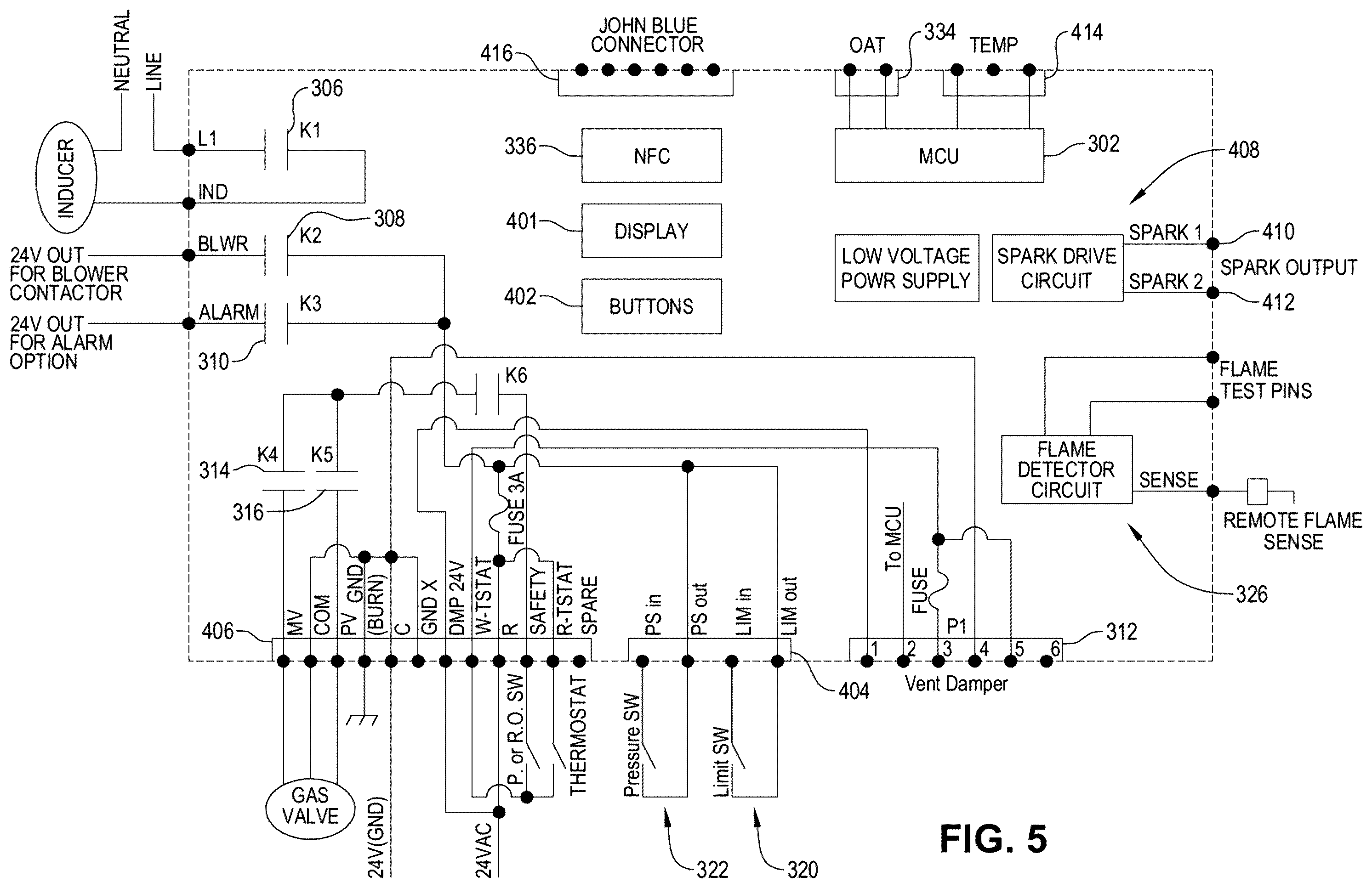 Patent US12339039 Figure 5 – Spark ignition module and methods