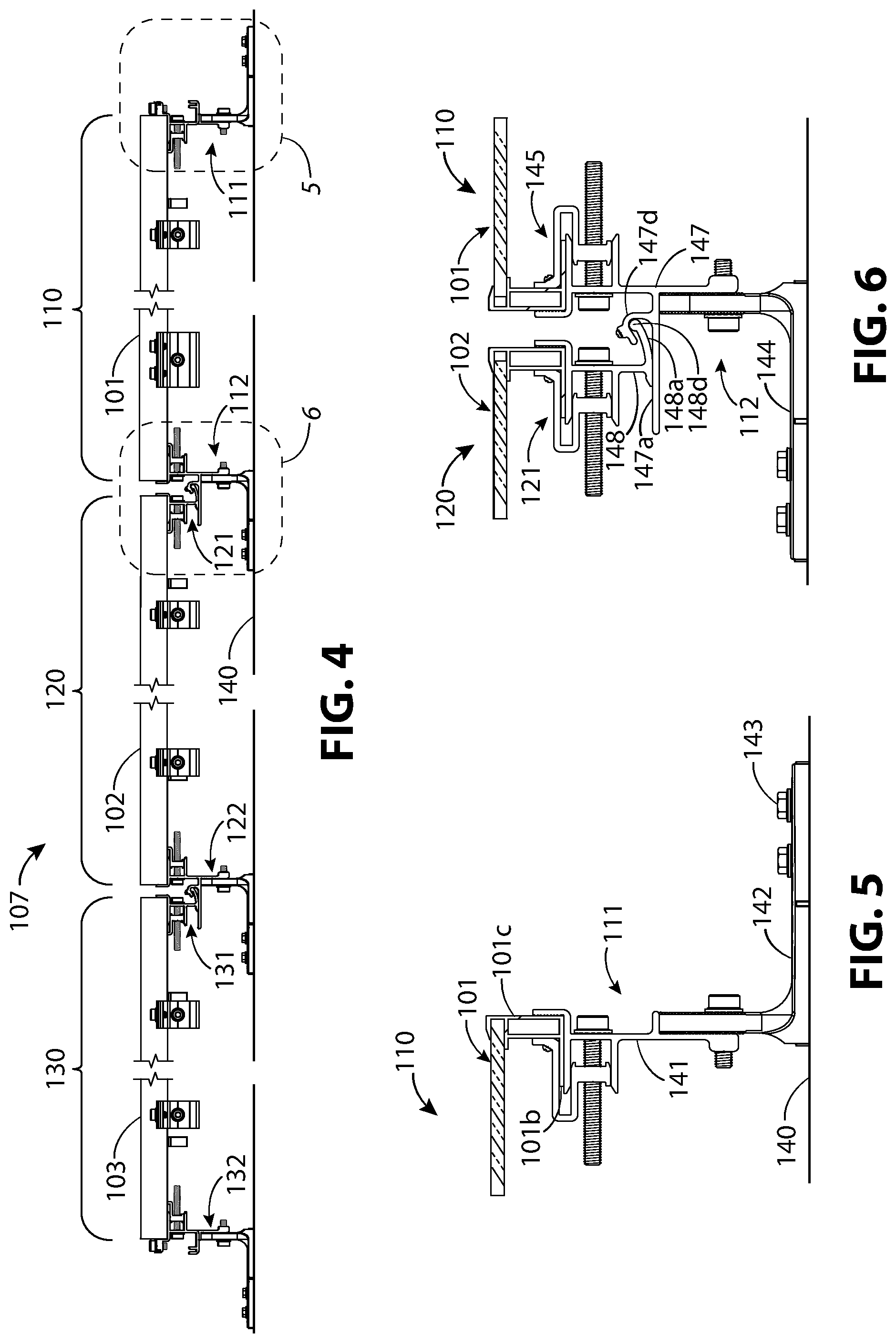 Patent US12339040 Figure 4 – Rail-less solar panel devices and system for roofs and the like and methods for mounting same