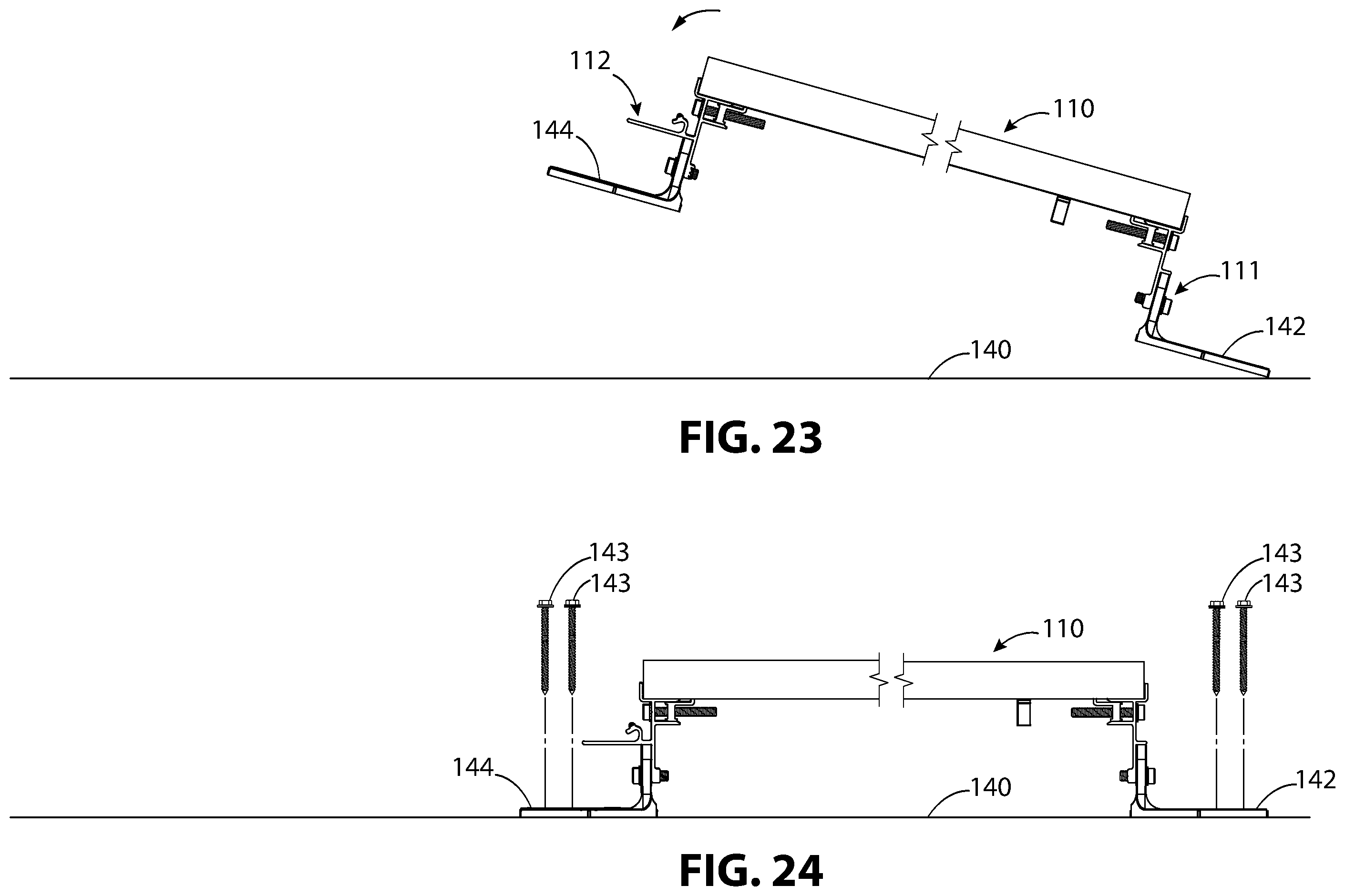 Patent US12339040 Figure 18 – Rail-less solar panel devices and system for roofs and the like and methods for mounting same