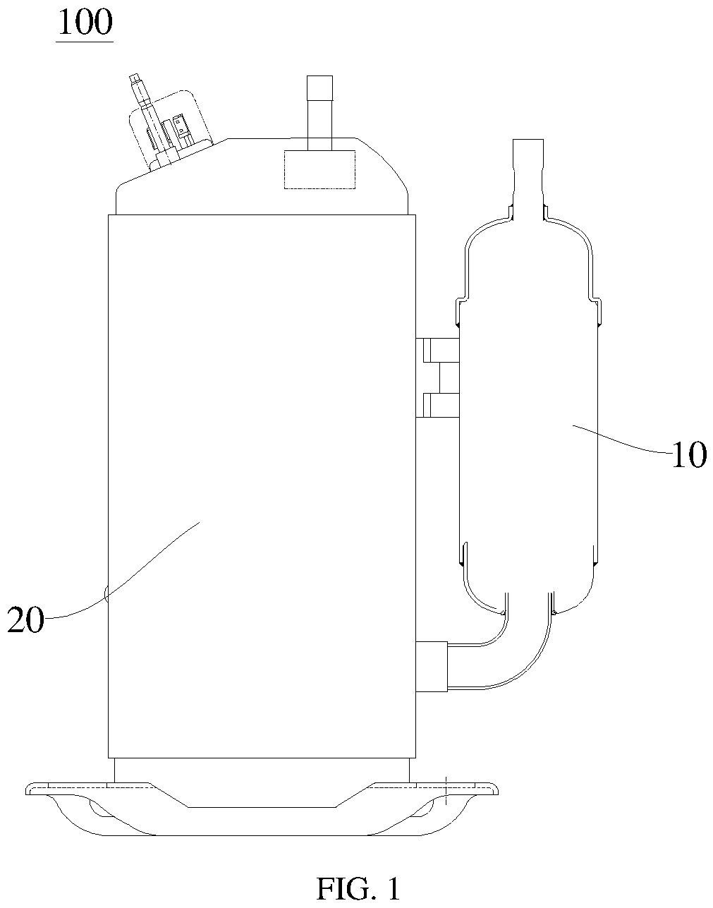 Patent US12339045 Figure 1 – Liquid reservoir, method for manufacturing same, and compressor having same