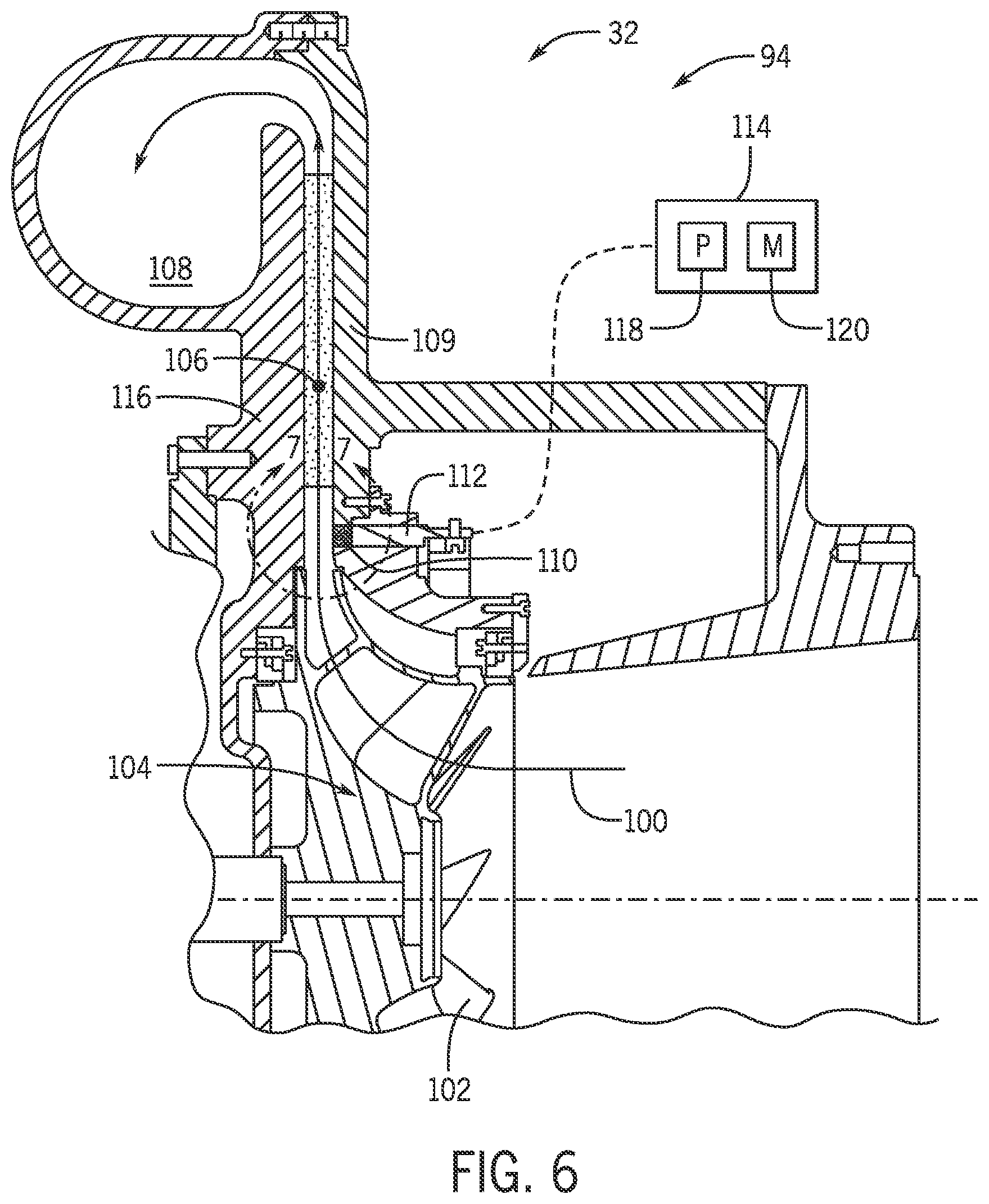 Patent US12339047 Figure 6 – System and method for operation of variable geometry diffuser as check valve