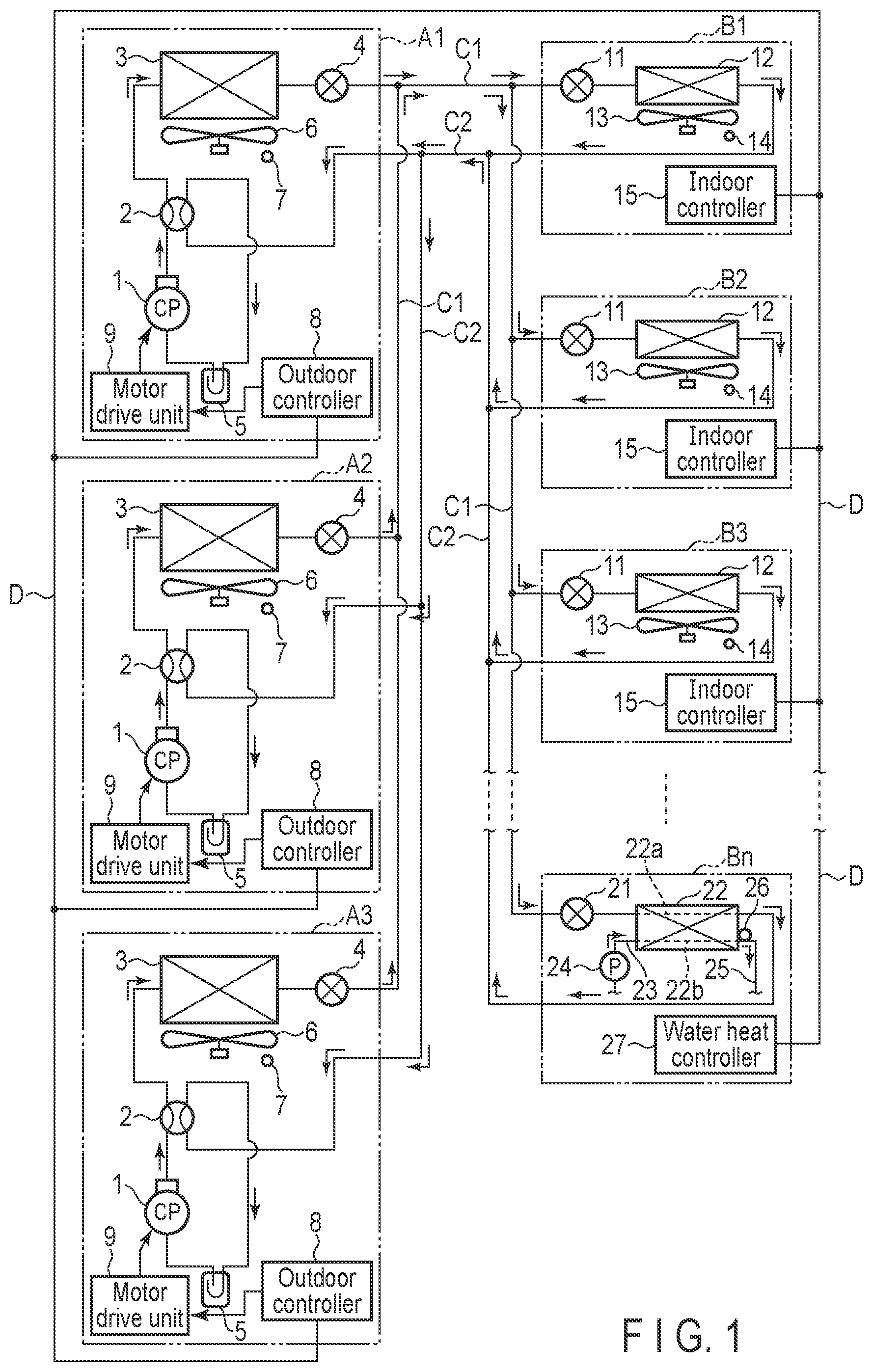 Patent US12339048 Figure 1 – Refrigeration cycle apparatus