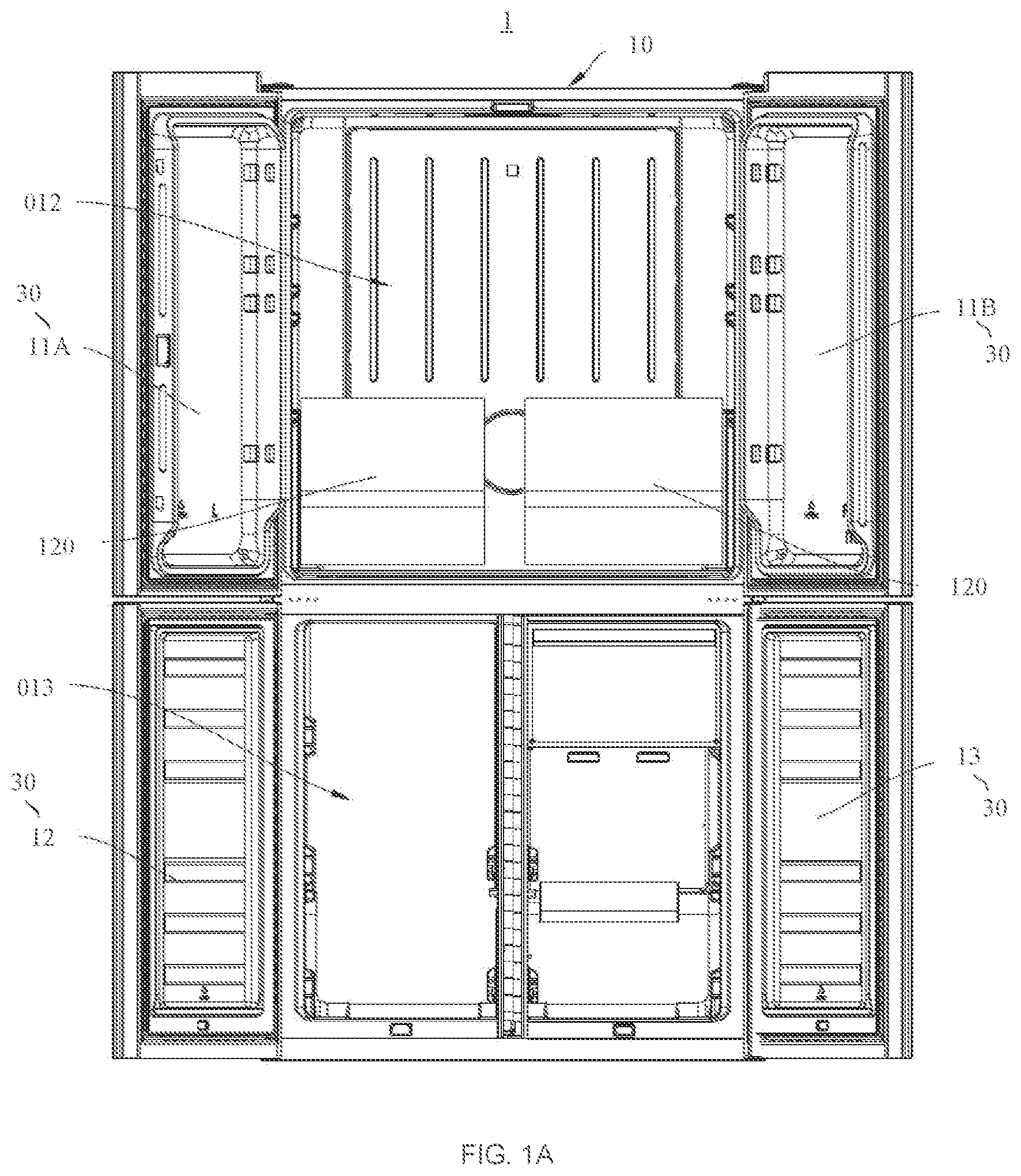 Patent US12339052 Figure 1 – Refrigerator
