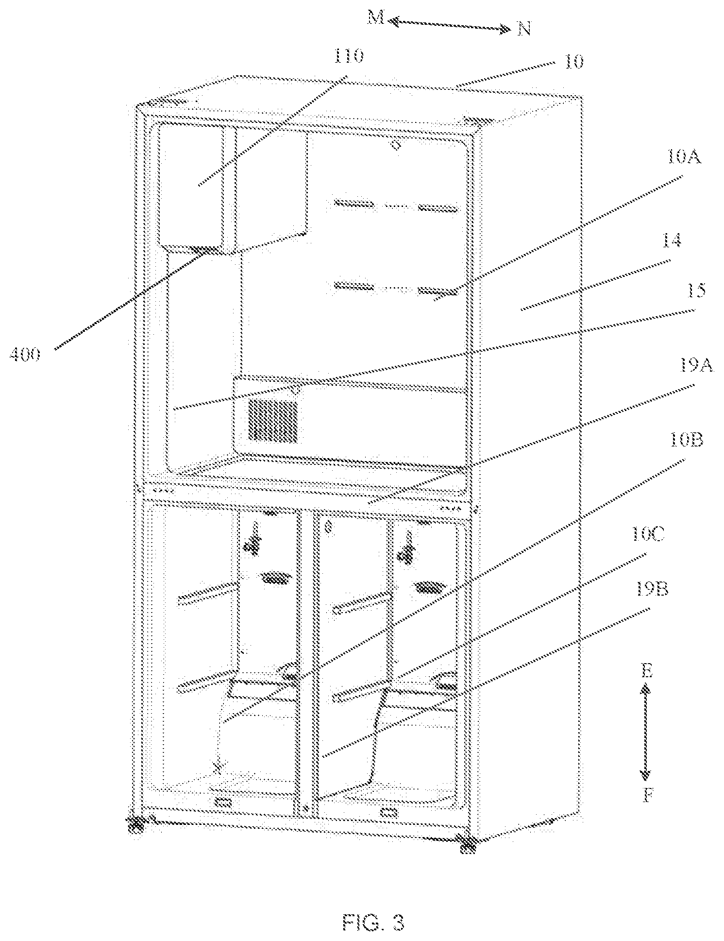 Patent US12339052 Figure 4 – Refrigerator
