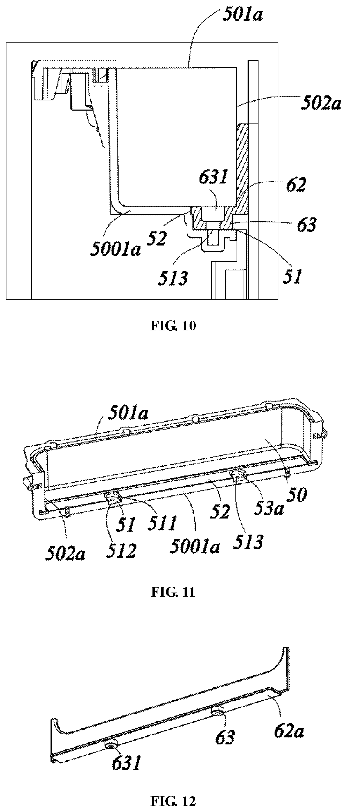 Patent US12339054 Figure 7 – Refrigerator door with replaceable door panel