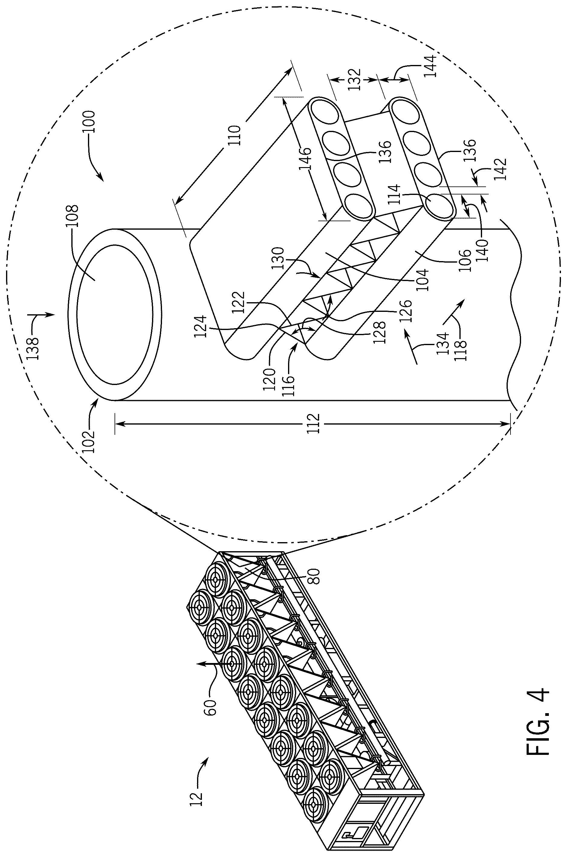 Patent US12339066 Figure 4 – Microchannel heat exchanger with varying fin density