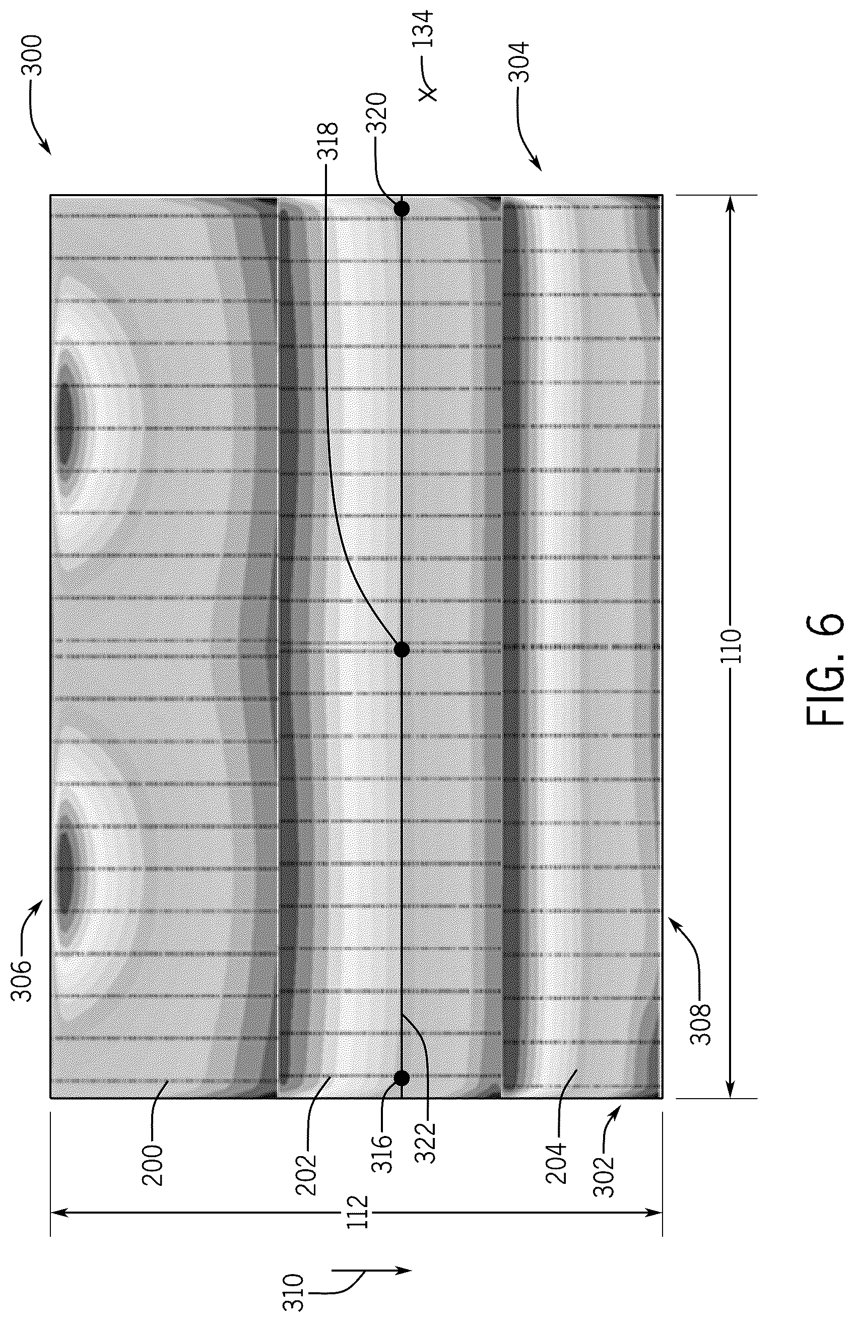 Patent US12339066 Figure 6 – Microchannel heat exchanger with varying fin density