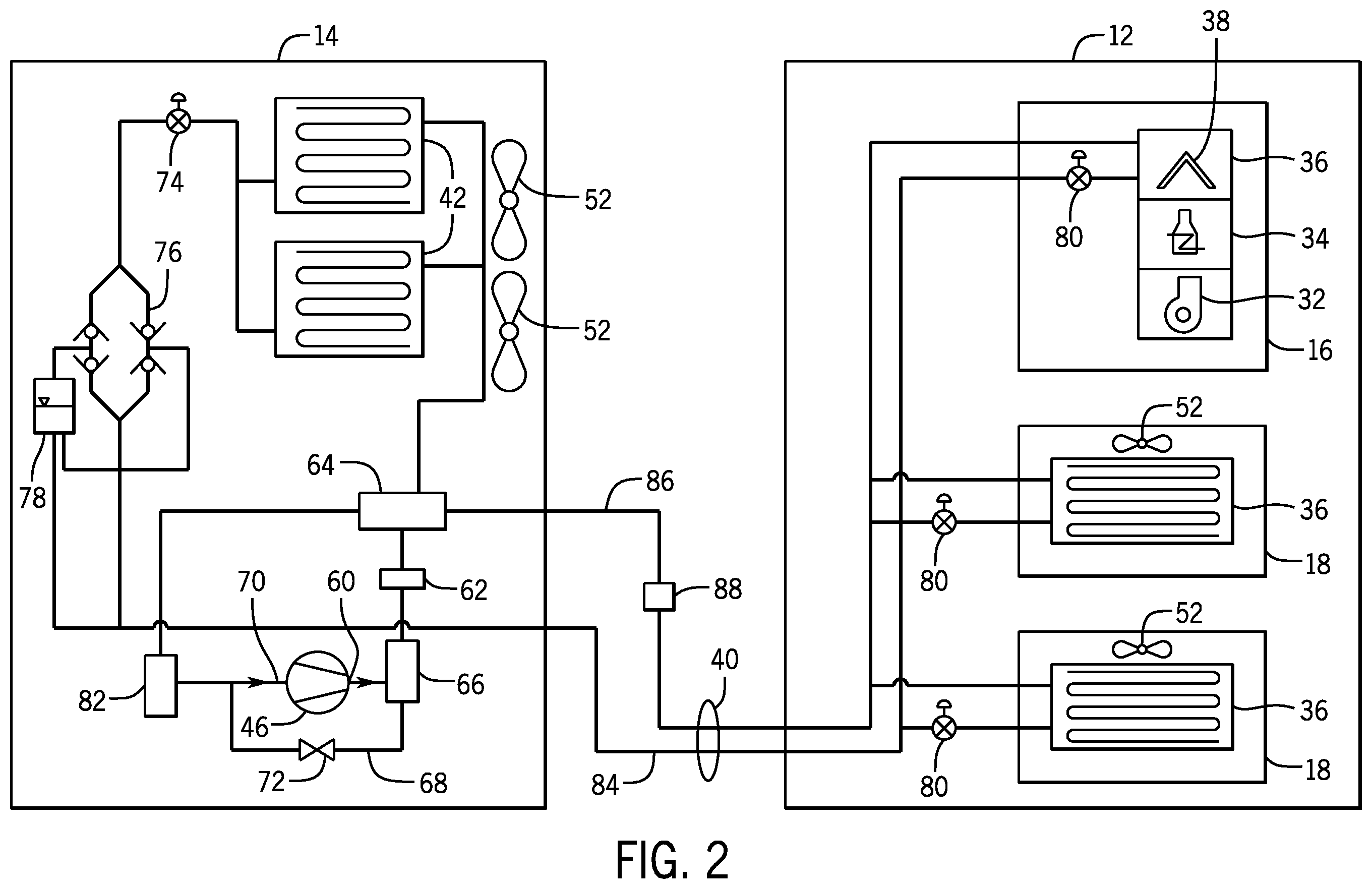 Patent US12339076 Figure 2 – Heat exchanger assembly and method for HVAC system