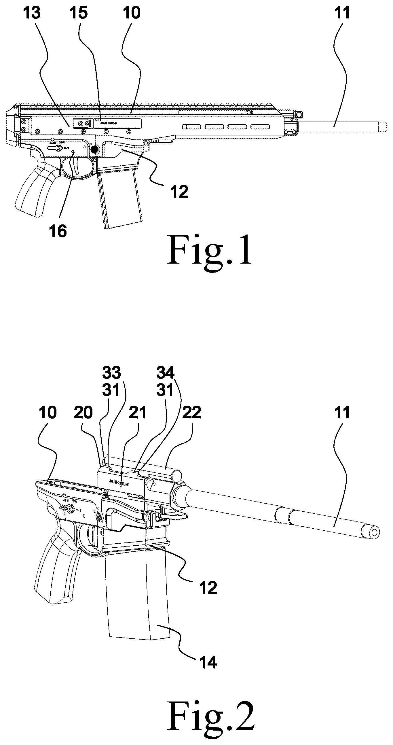 Patent US12339083 Figure 1 – Firearm, an upper receiver and a bolt carrier
