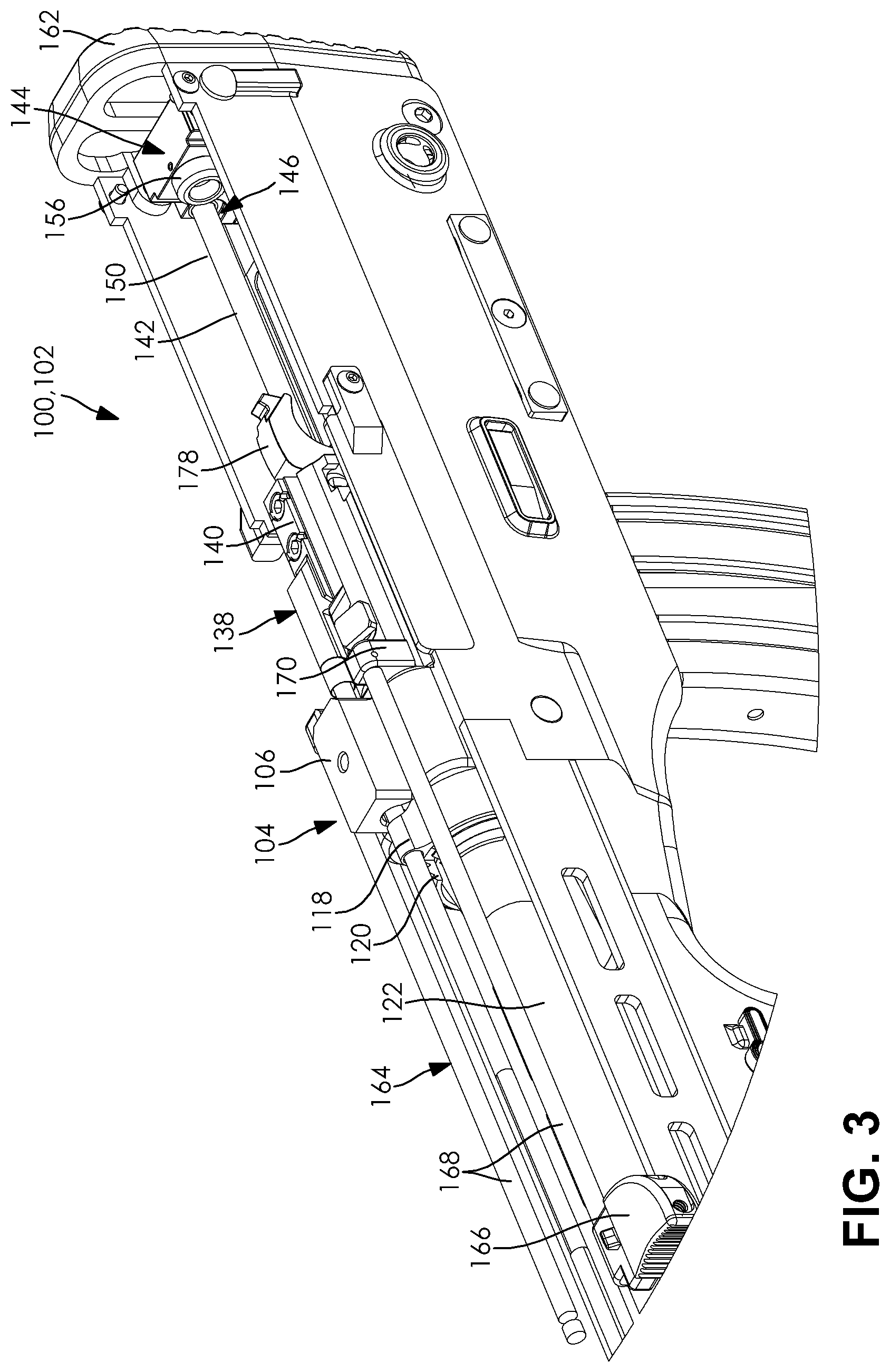 Patent US12339085 Figure 3 – Customizable firearm system