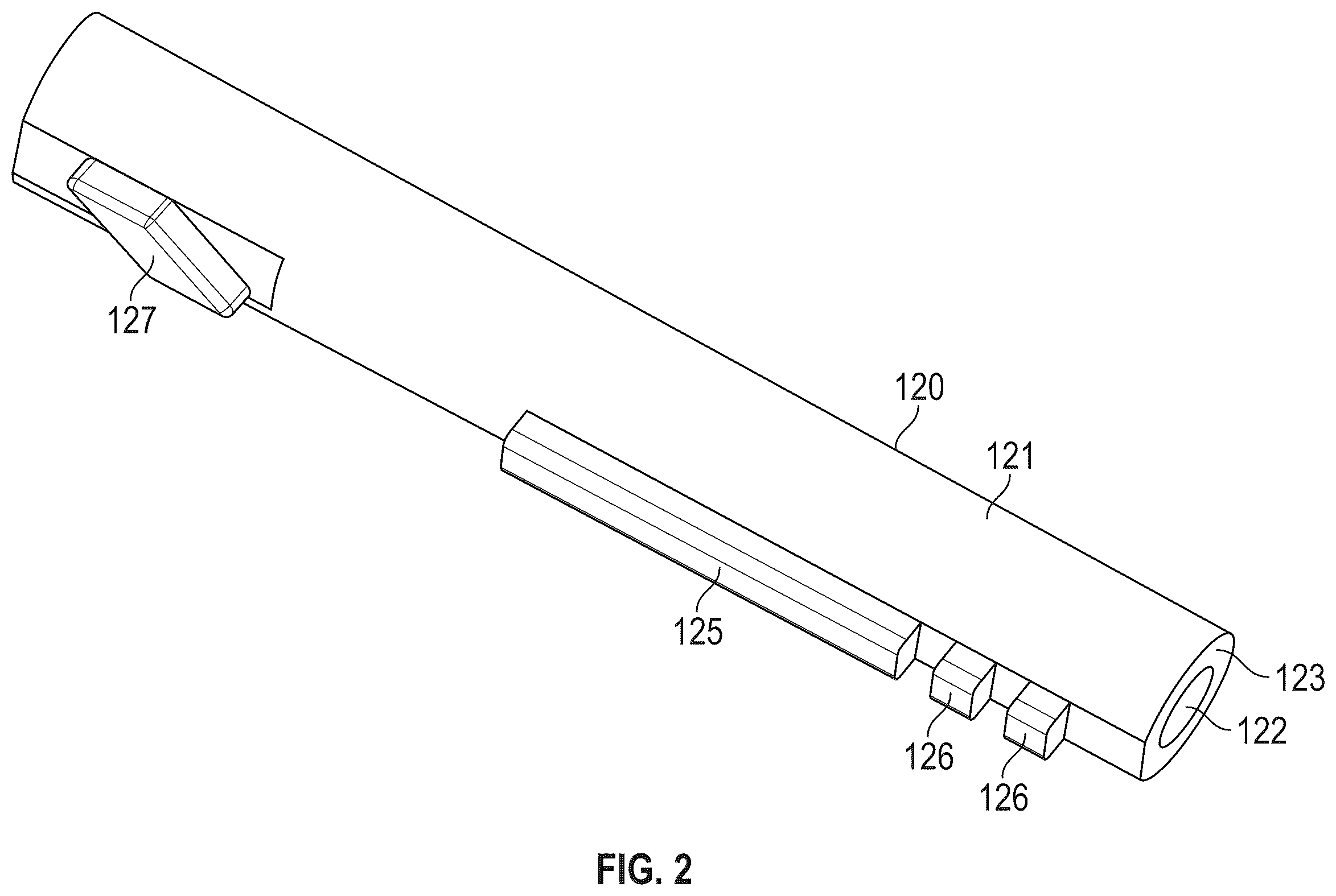 Patent US12339086 Figure 2 – Hydraulic dampened high mass rotary barrel recoil system for handgun