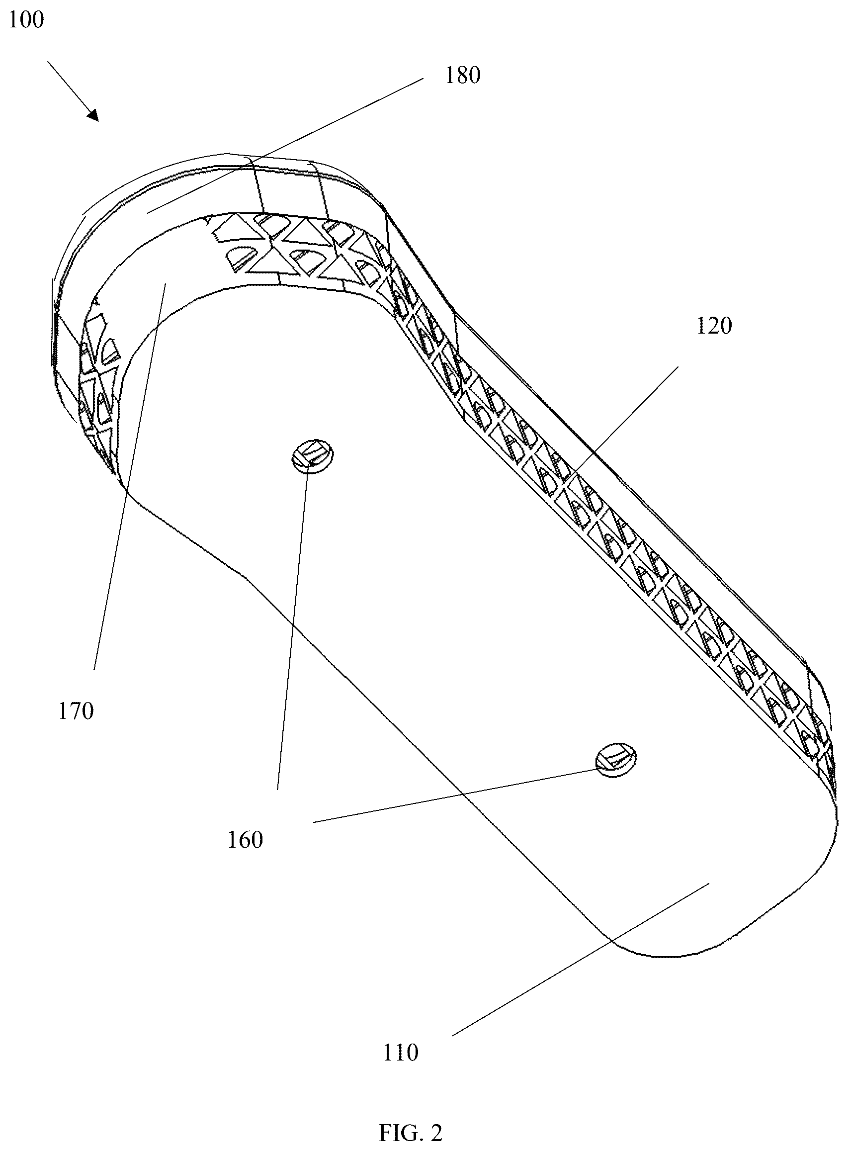 Patent US12339093 Figure 2 – Recoil pad assembly