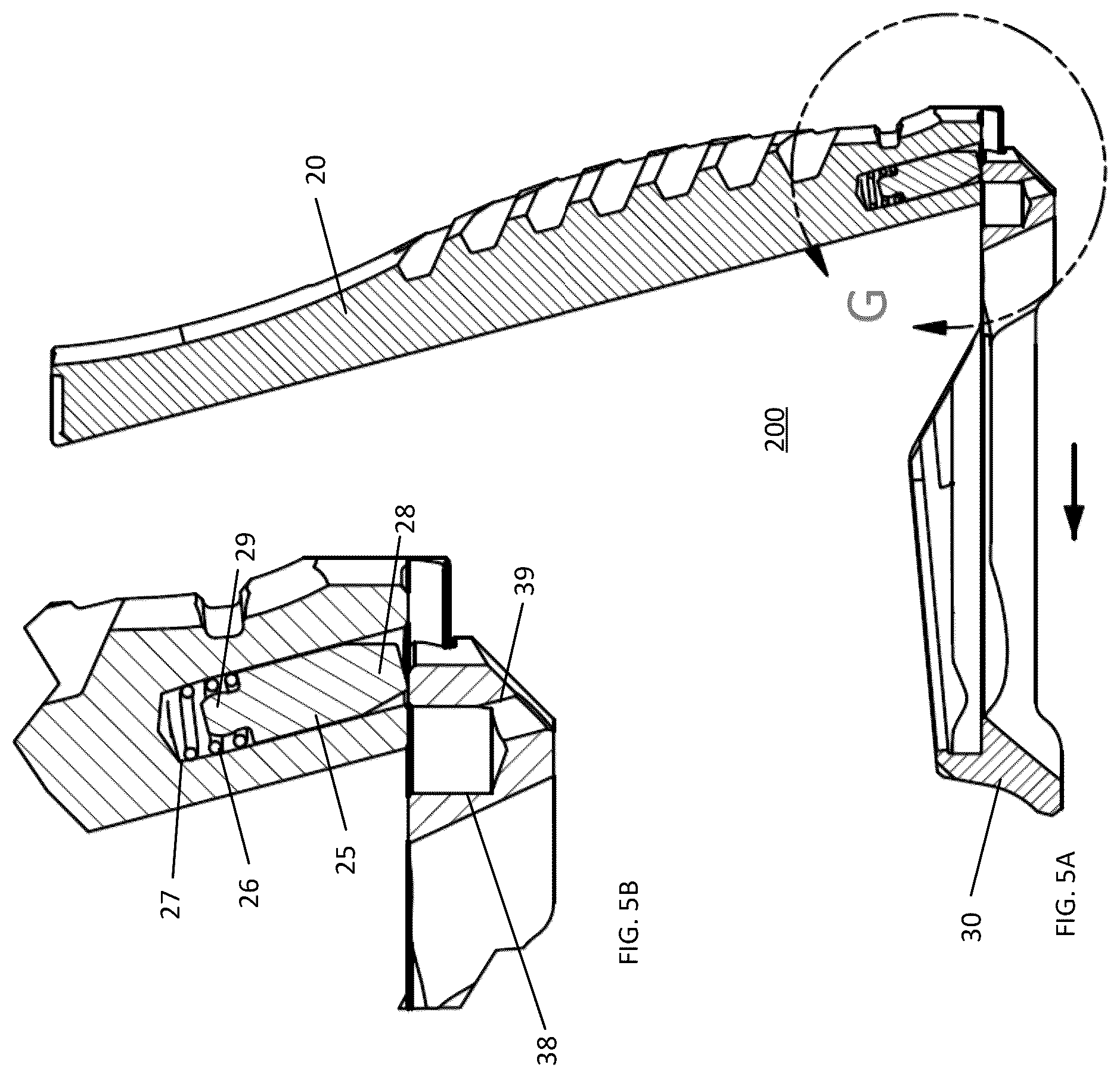 Patent US12339094 Figure 5 – Attaching a grip attachment or other attachment in a recoil environment at threadless region(s)