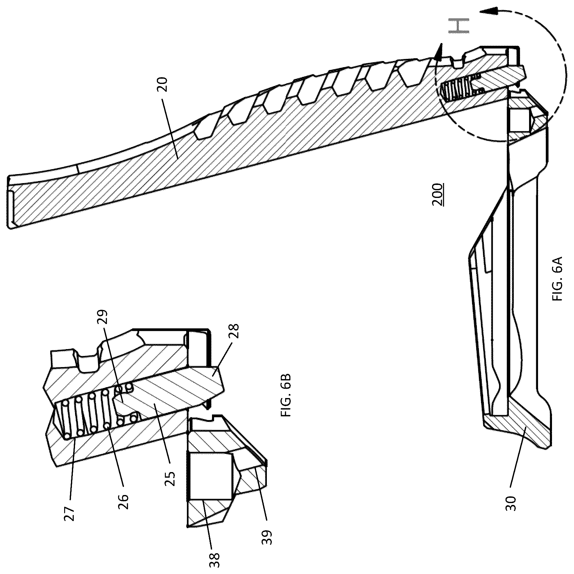 Patent US12339094 Figure 6 – Attaching a grip attachment or other attachment in a recoil environment at threadless region(s)