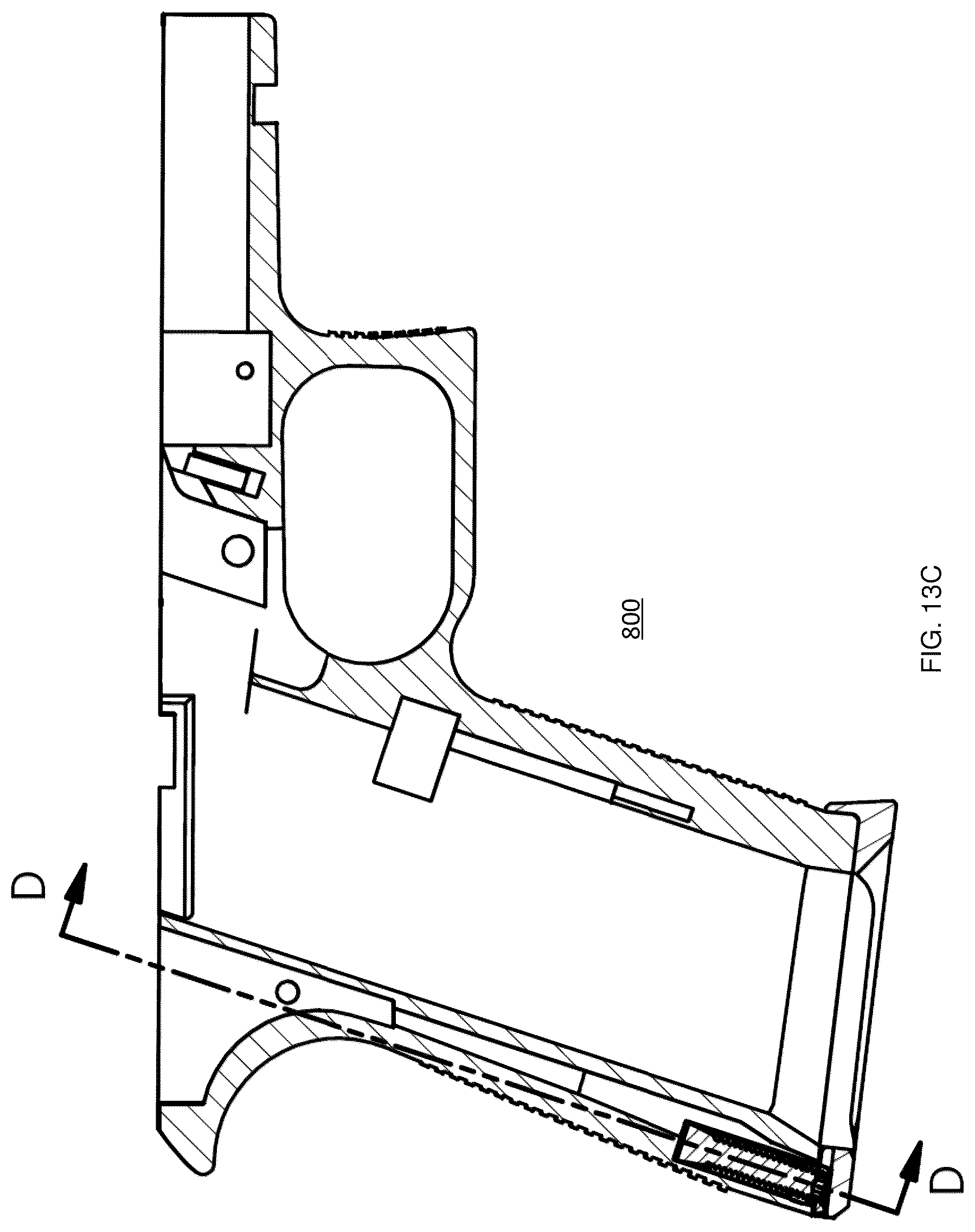Patent US12339094 Figure 15 – Attaching a grip attachment or other attachment in a recoil environment at threadless region(s)