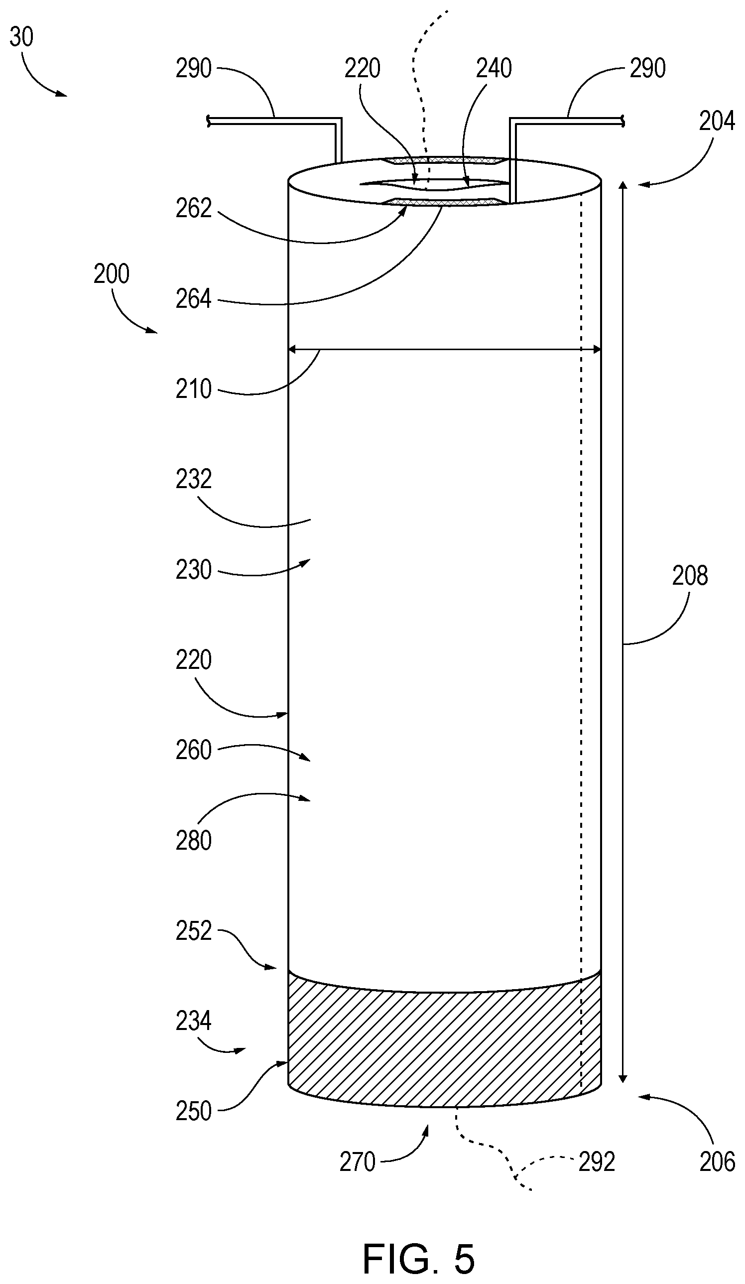 Patent US12339095 Figure 5 – Sling-attached squeeze bags, slings for sling- attached squeeze bags, shoulder-fired projectile weapons that utilize sling-attached squeeze bags, and related methods