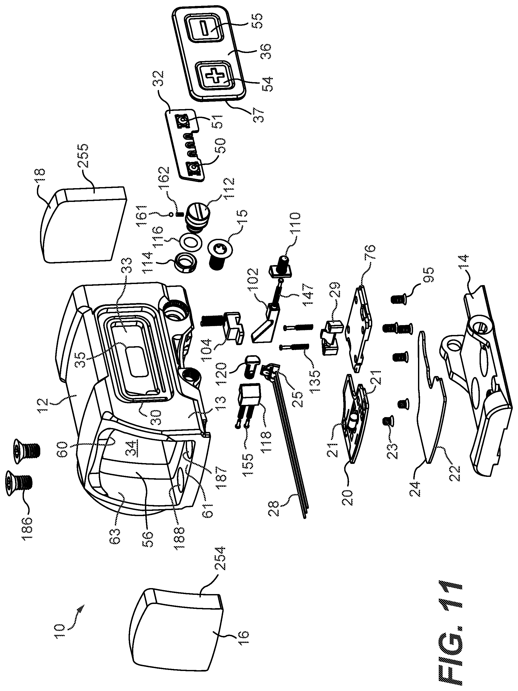 Patent US12339098 Figure 5 – Enclosed reflex sight for firearms, assembly, system and method