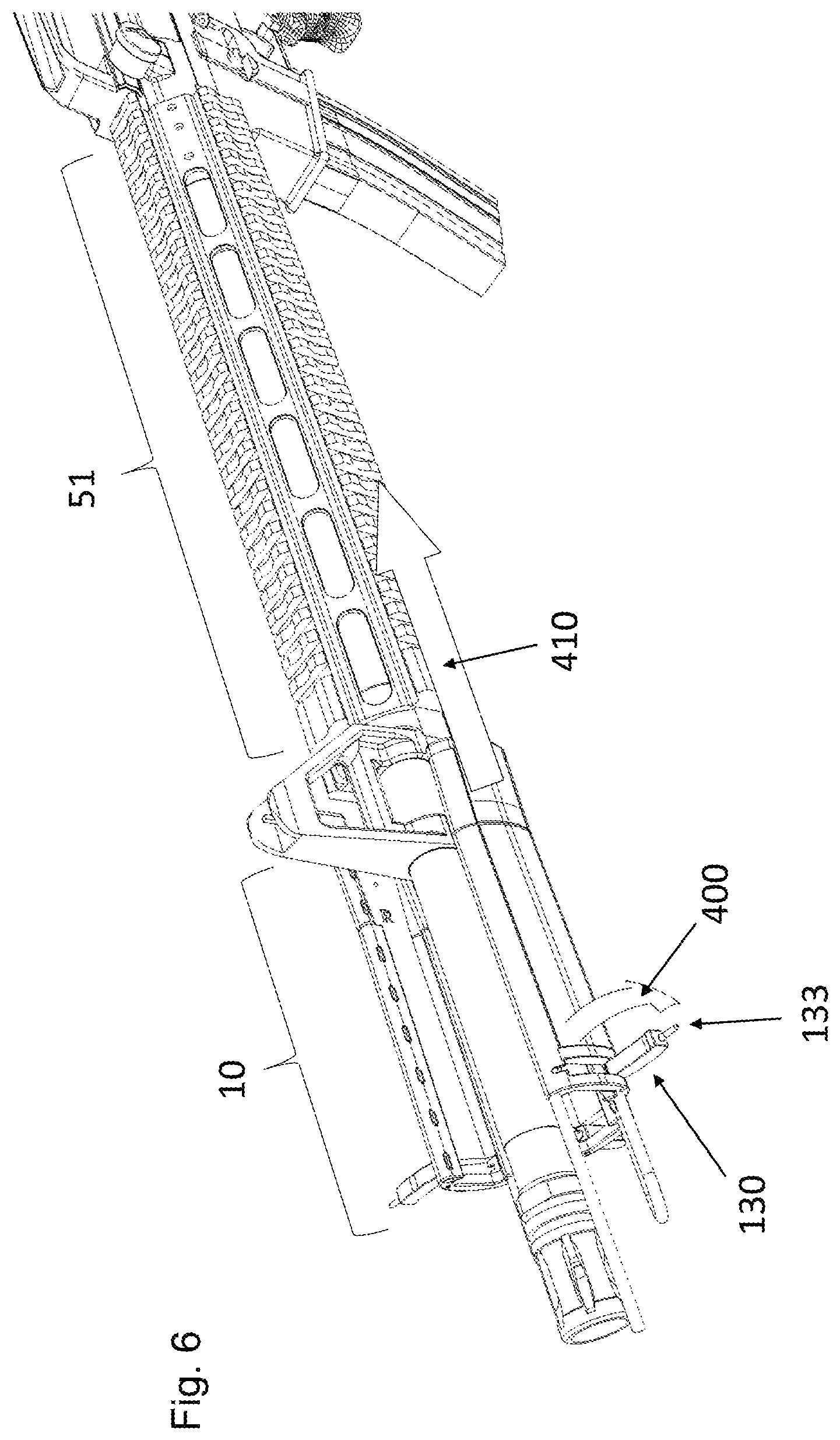 Patent US12339101 Figure 6 – Device to capture pressure data from a weapon's foregrip during live fire