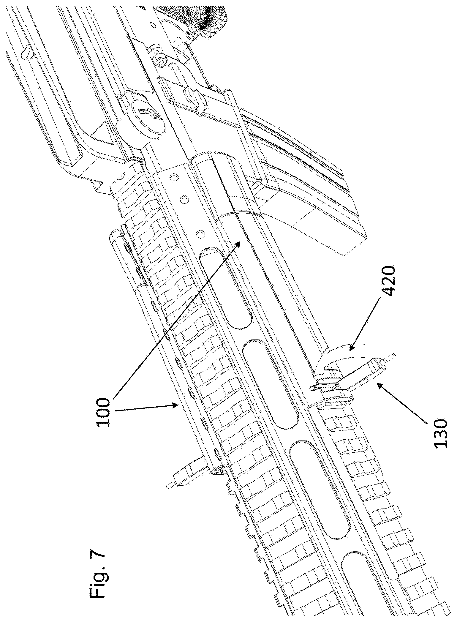 Patent US12339101 Figure 7 – Device to capture pressure data from a weapon's foregrip during live fire