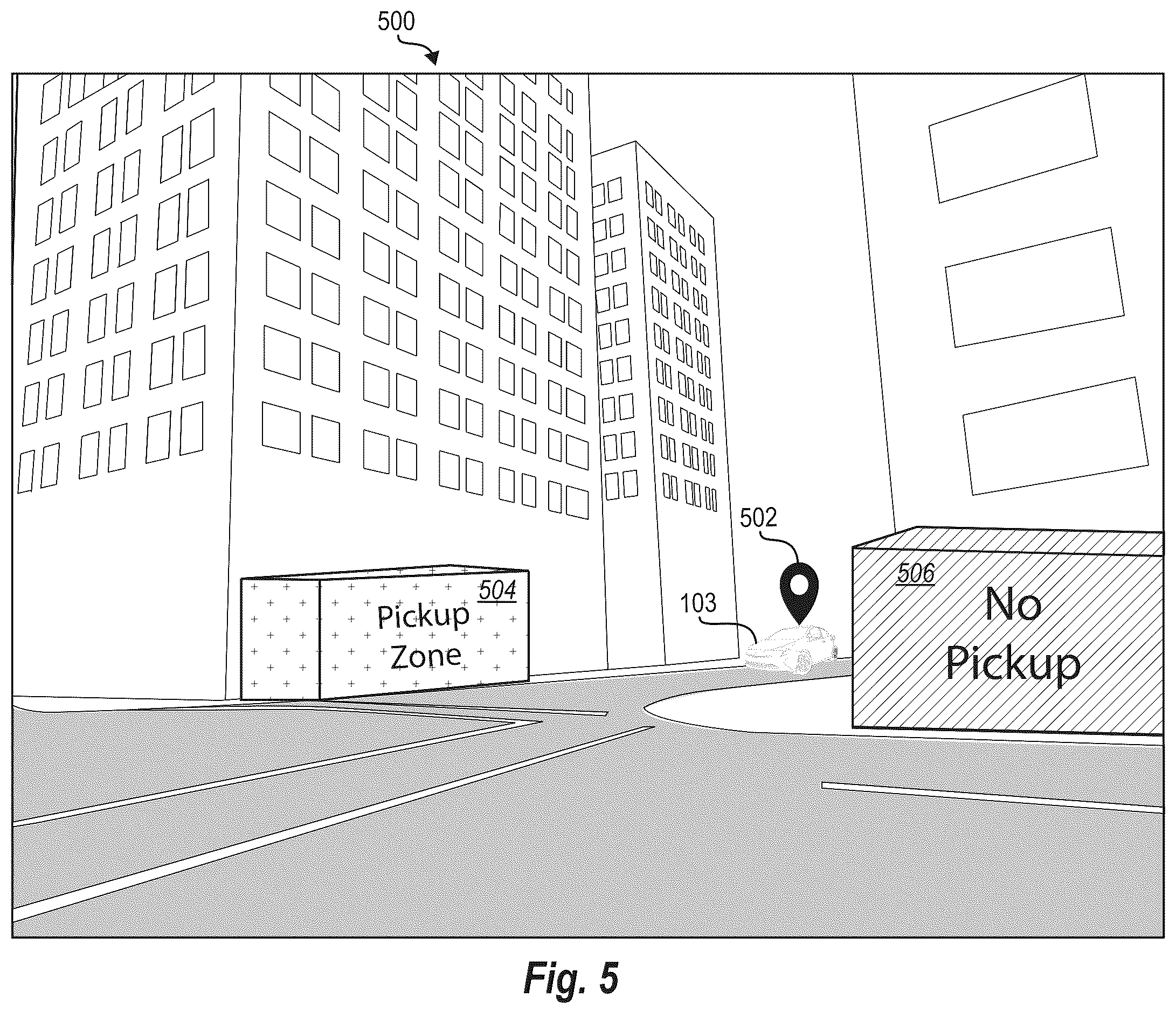 Patent US12339134 Figure 5 – Providing information to users of a transportation system using augmented reality elements