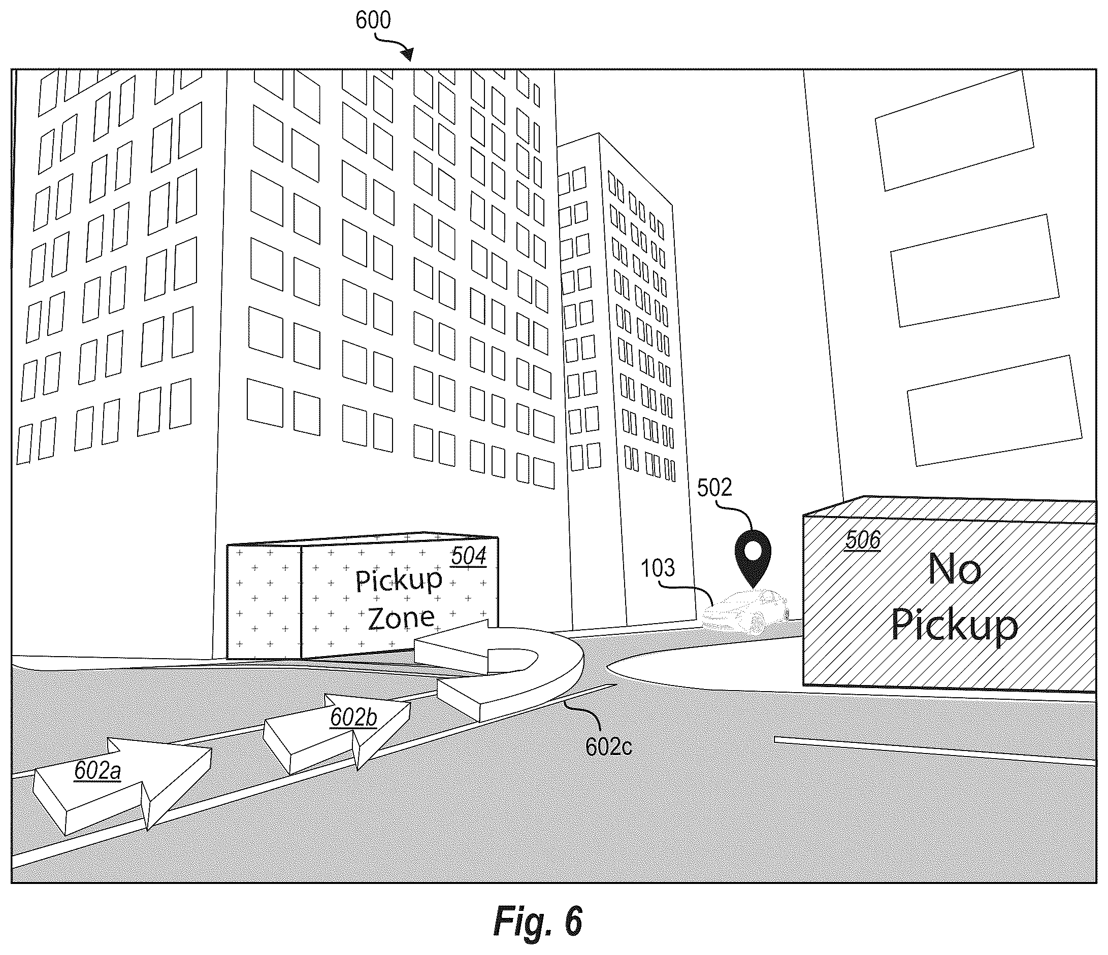 Patent US12339134 Figure 6 – Providing information to users of a transportation system using augmented reality elements
