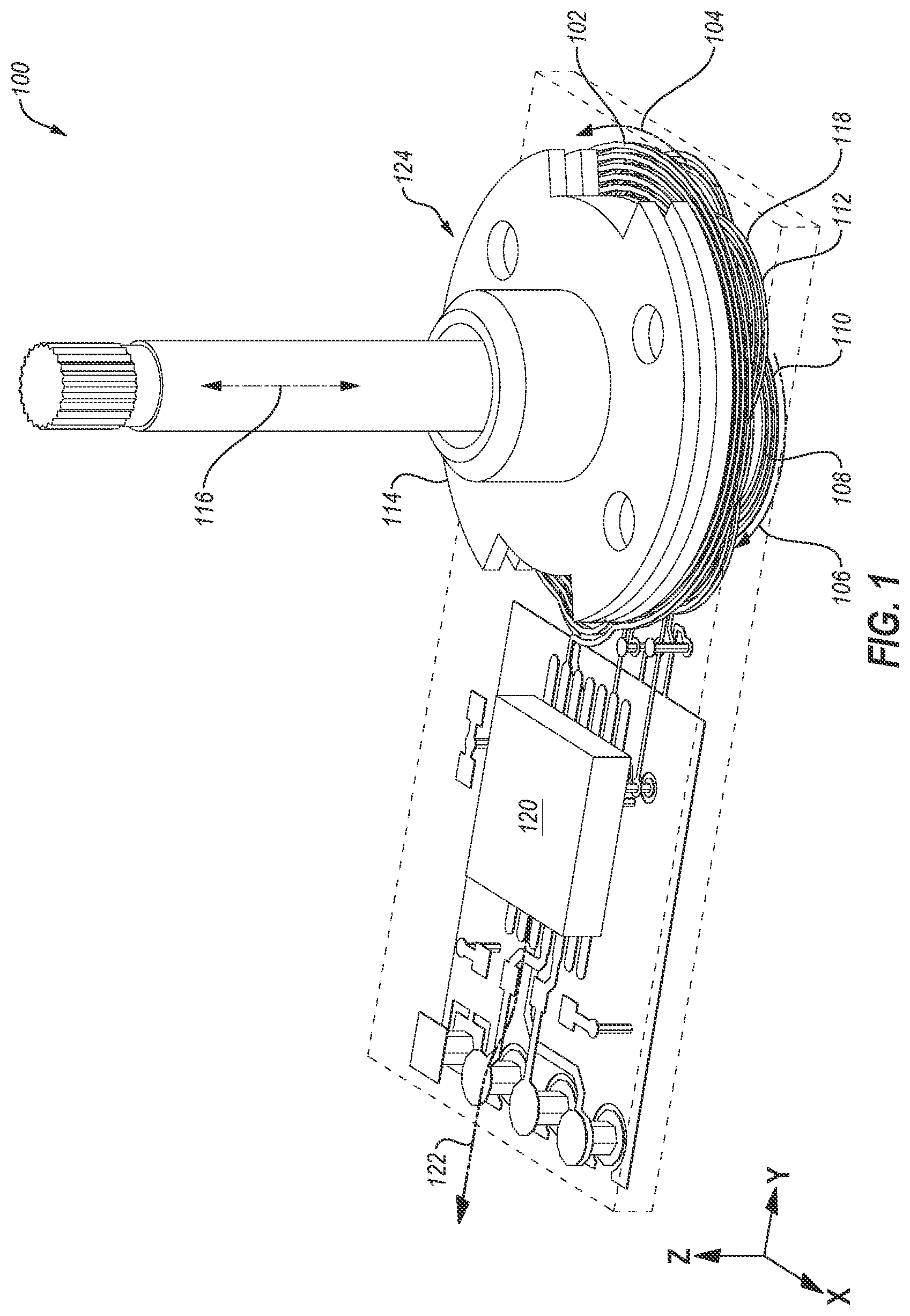 Patent US12339139 Figure 1 – Angular-position sensor