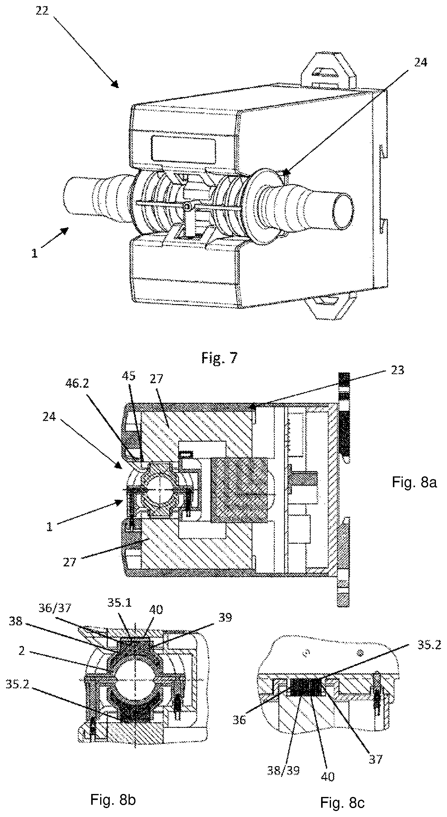 Patent US12339146 Figure 4 – Measuring tube, receiving unit, and magnetic-inductive flow meter