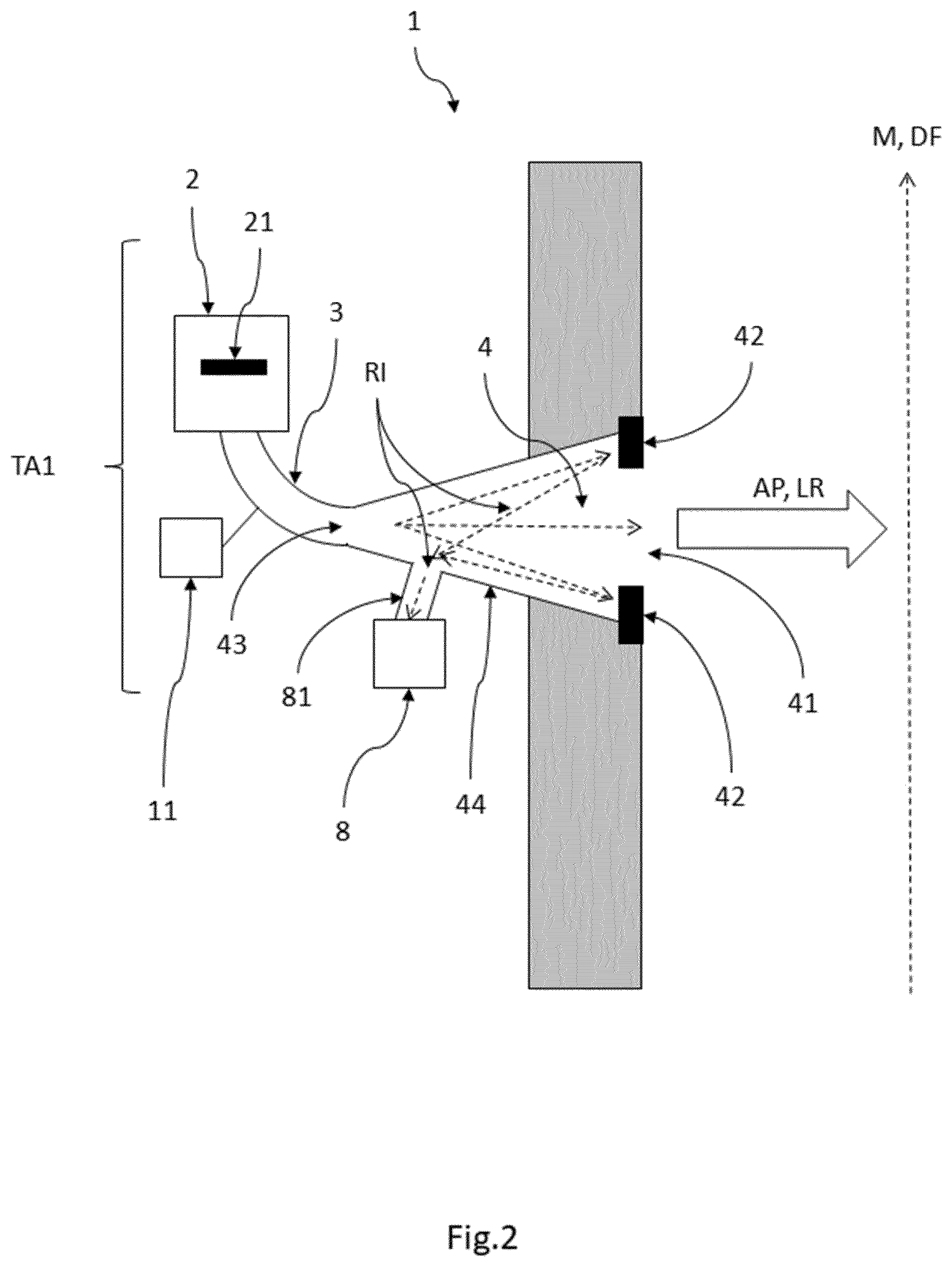 Patent US12339172 Figure 2 – Device for acoustic temperature measurement