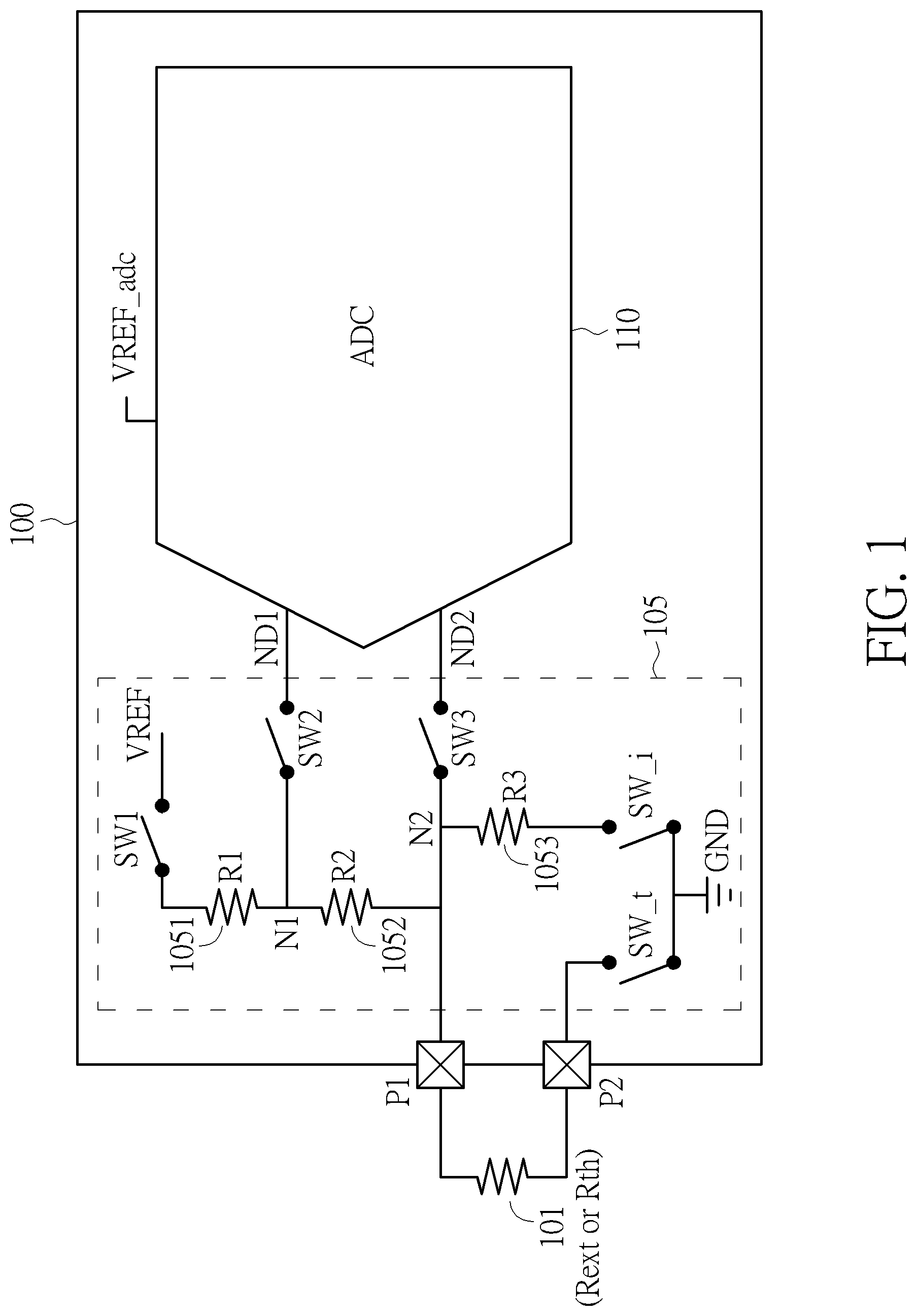 Patent US12339176 Figure 1 – Electronic device and method for more accurately estimating resistance value of thermistor