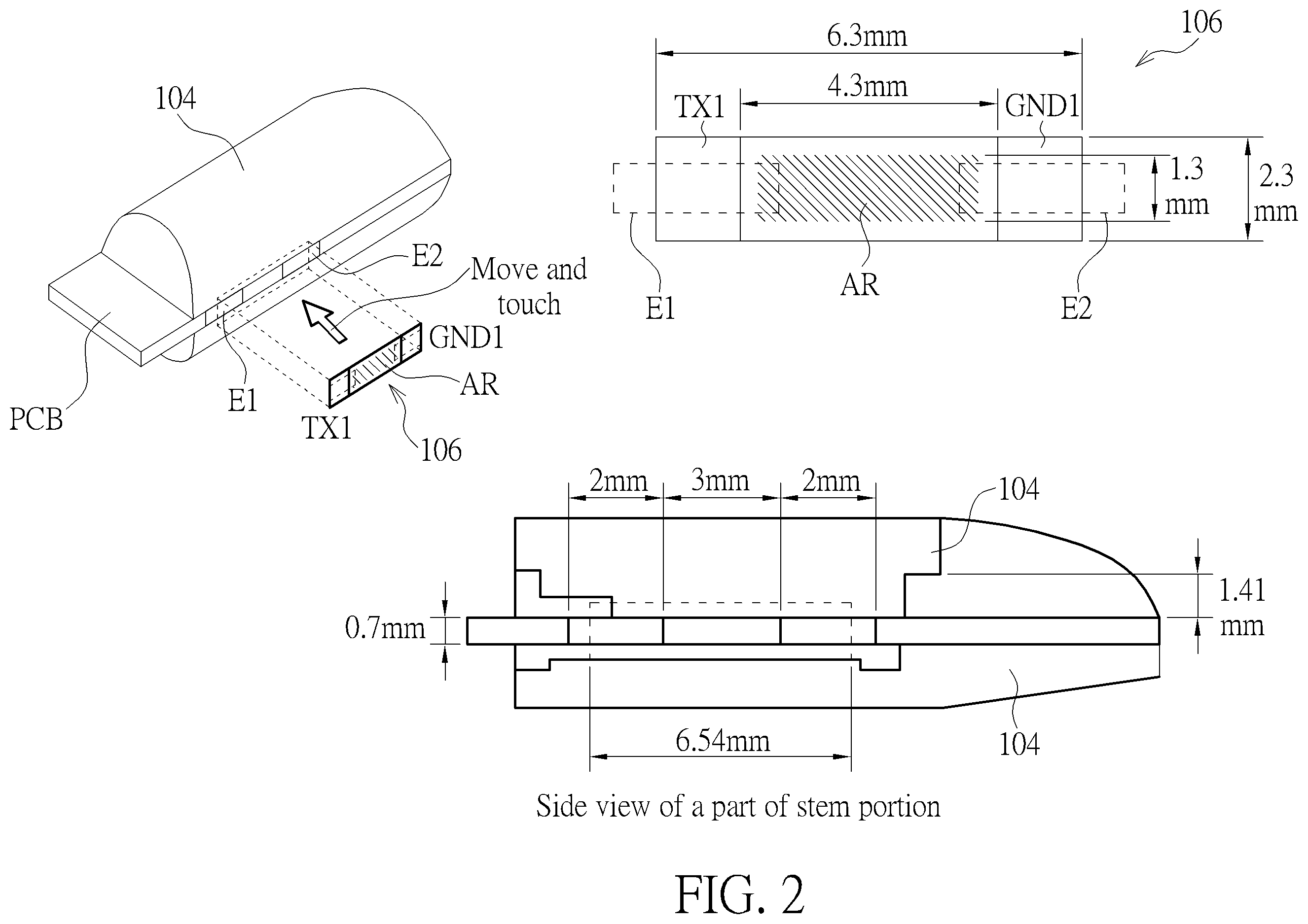 Patent US12339178 Figure 2 – Mechanism for assembling force sensor patch into earphone device