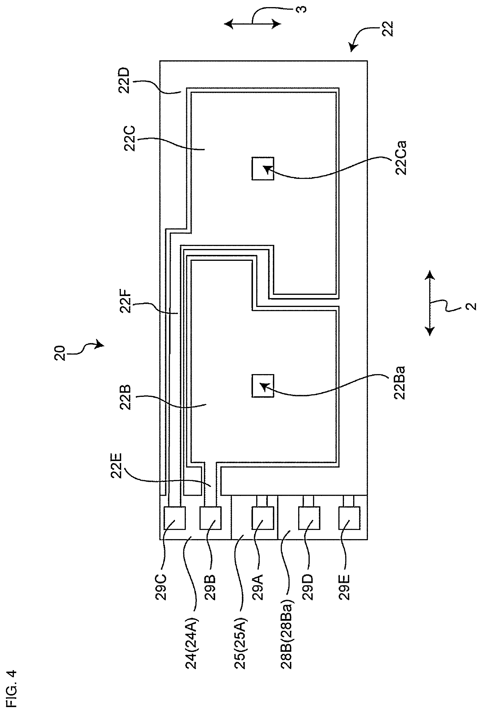 Patent US12339183 Figure 4 – Pressure sensor including a pressure sensor chip to detect a differential pressure with high accuracy