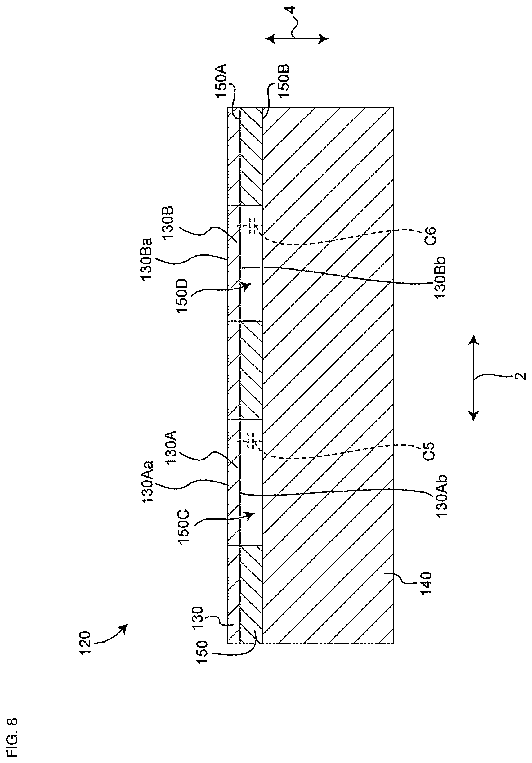 Patent US12339183 Figure 8 – Pressure sensor including a pressure sensor chip to detect a differential pressure with high accuracy